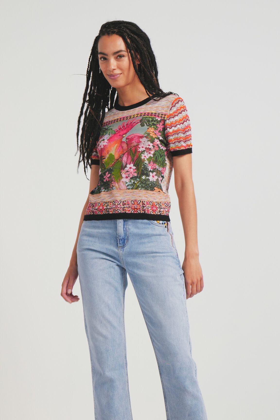 Camiseta tricot loros