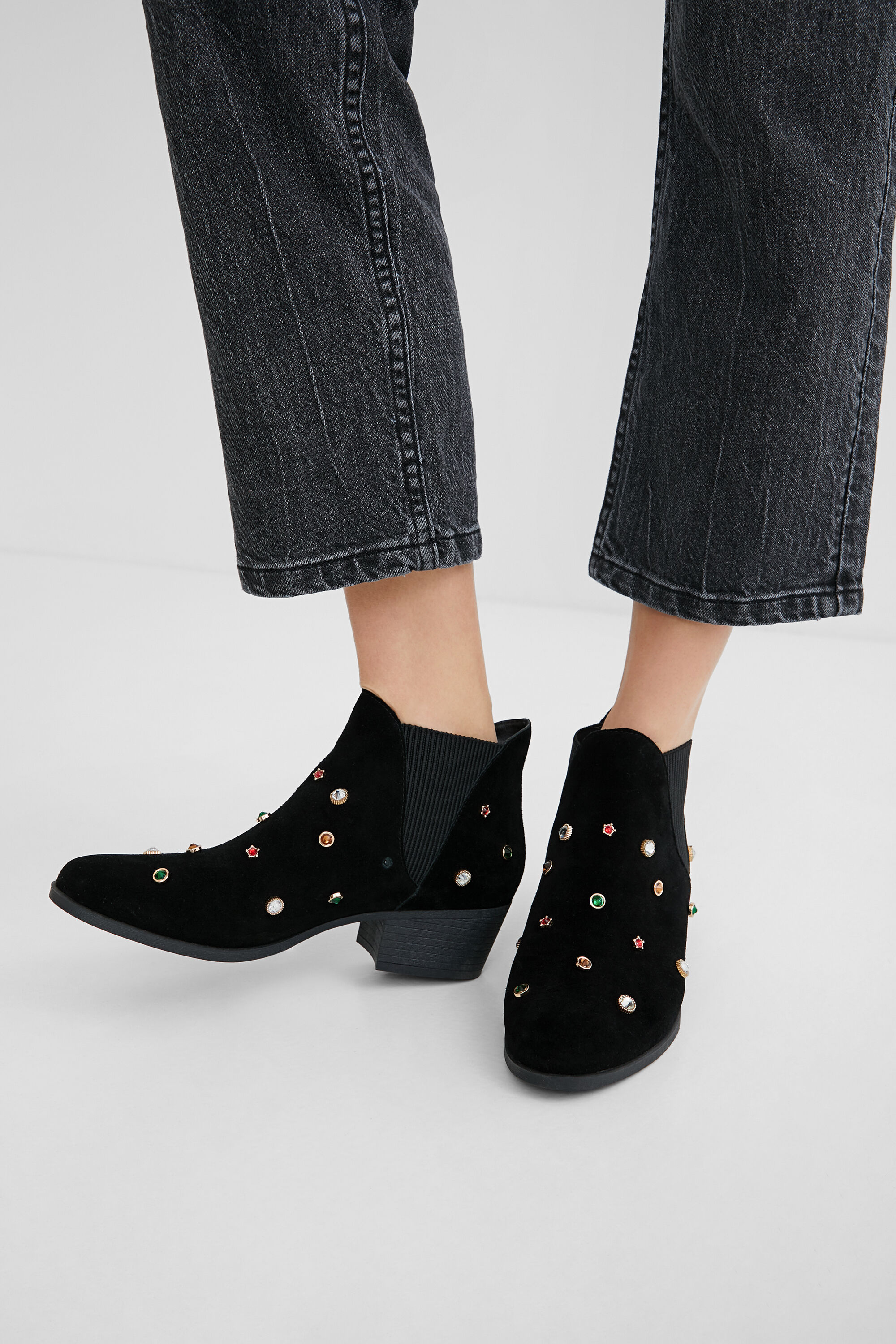 Botines serraje pedrer&iacute;a