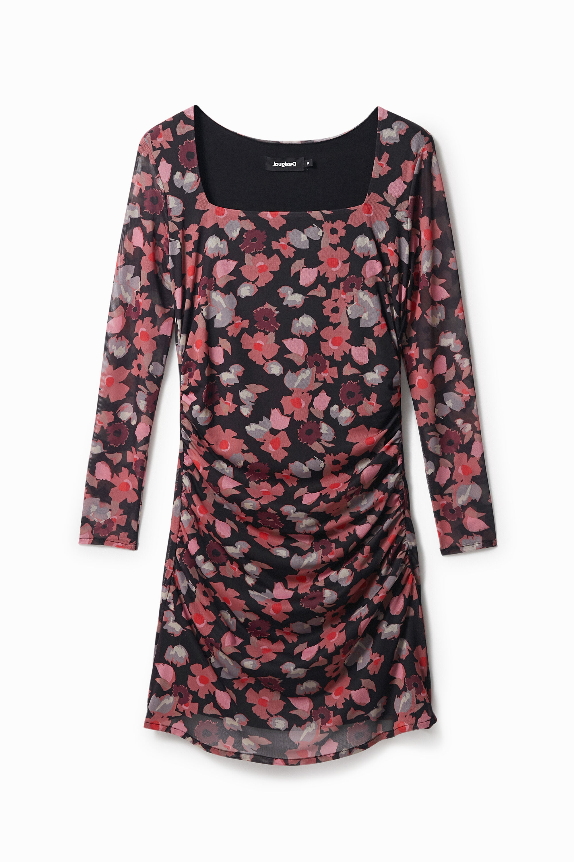 Vestido slim corto flores