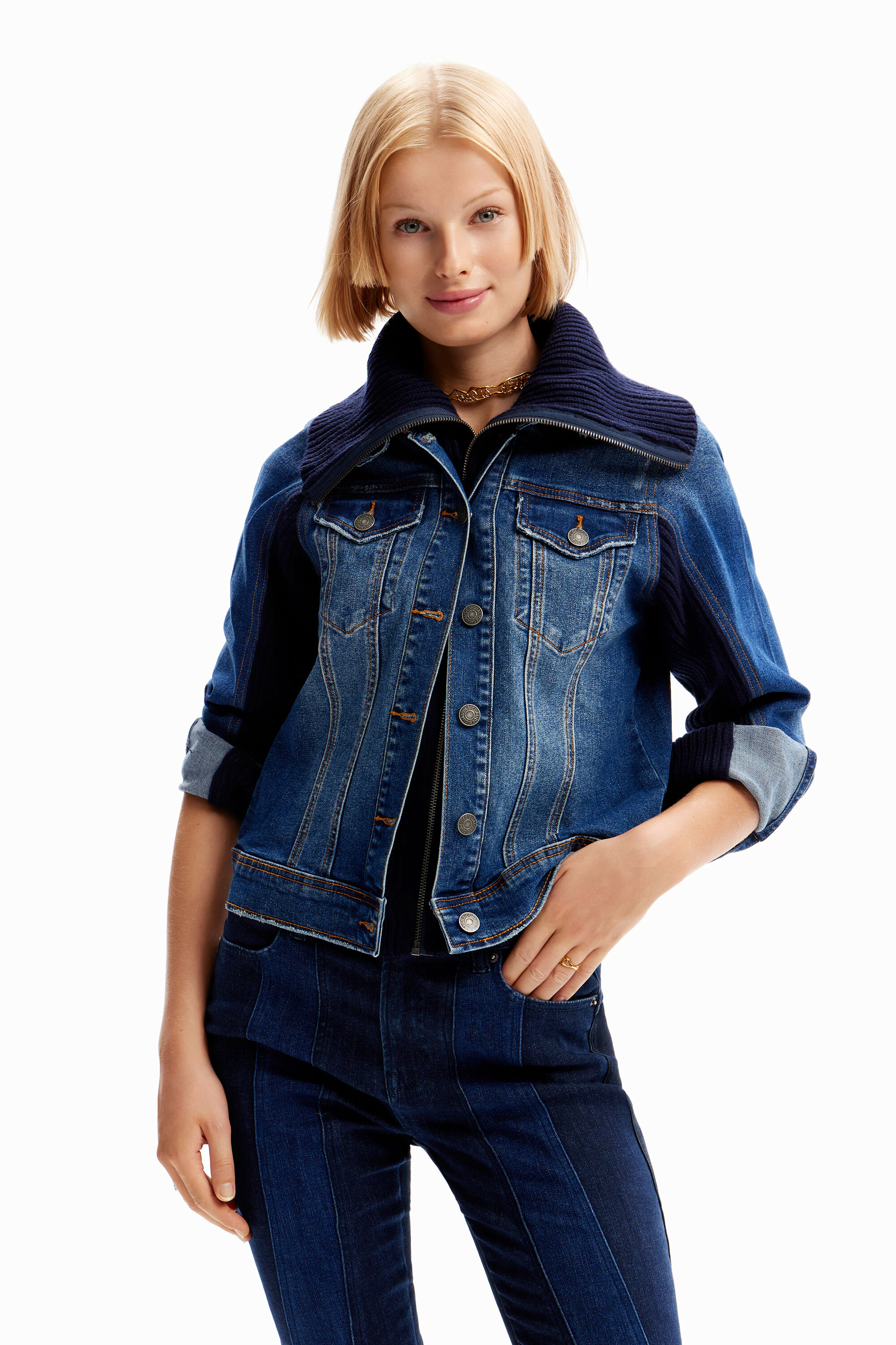 Chaqueta vaquera h&iacute;brida
