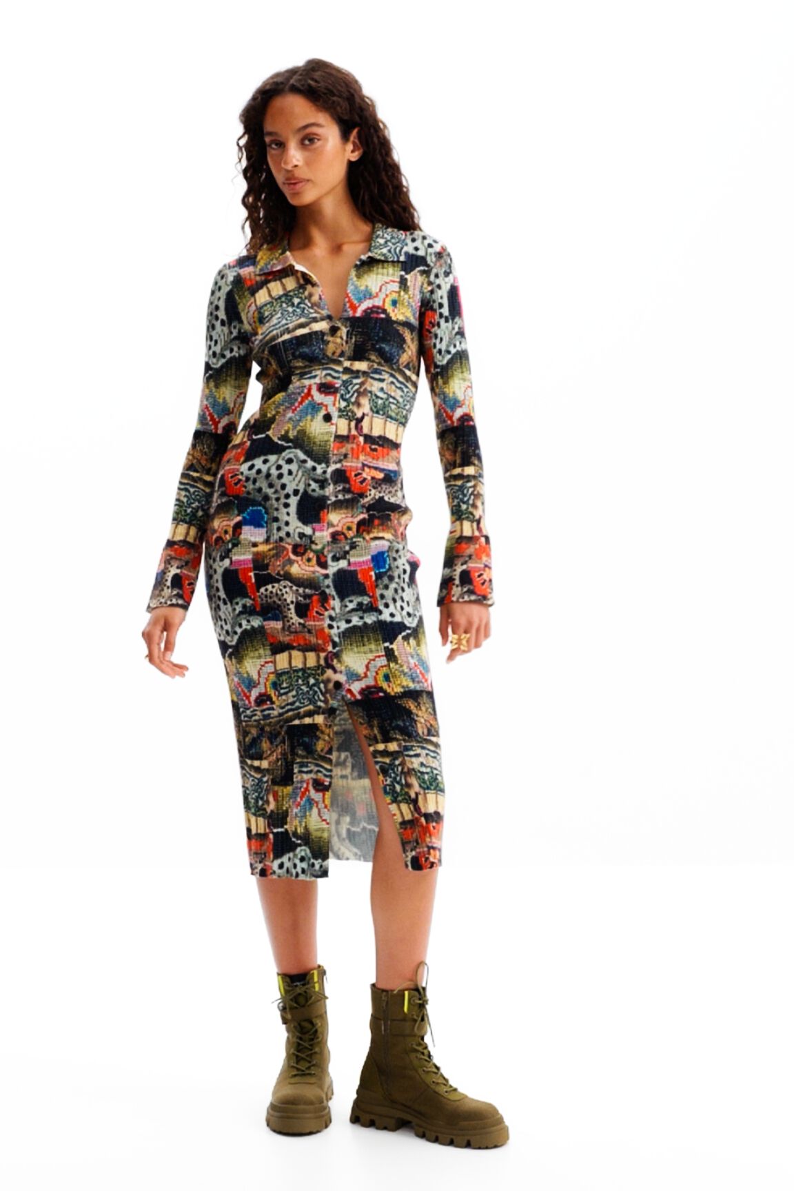Vestido midi tapestry M. Christian Lacroix