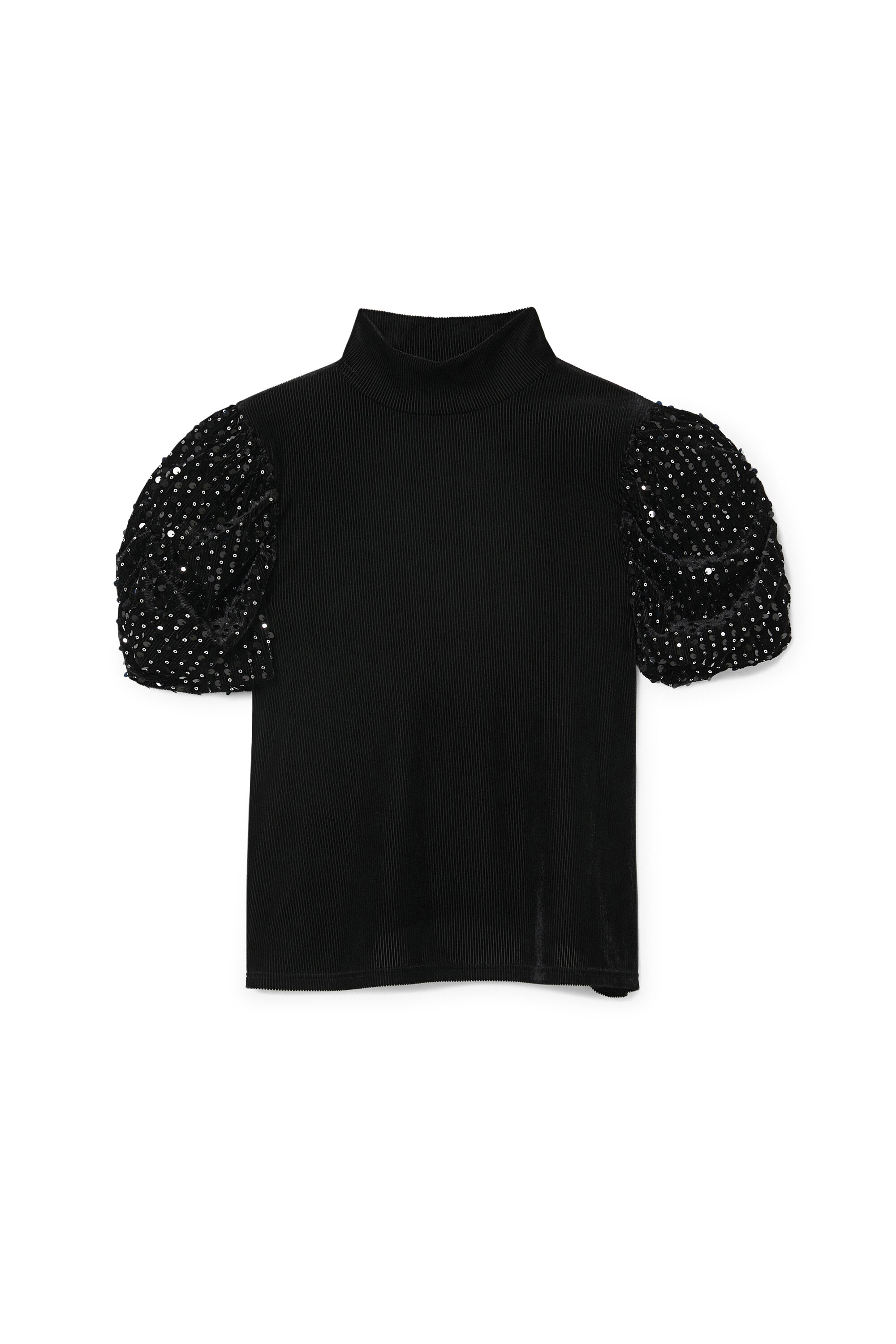 Camiseta slim manga farolillo