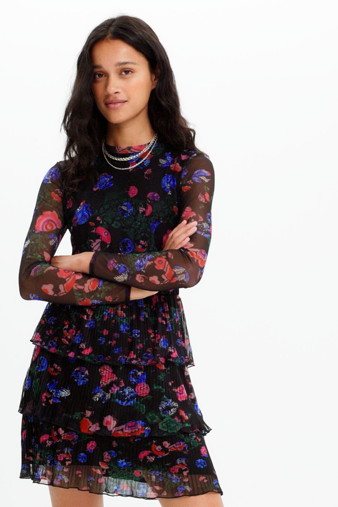 Vestido corto floral M. Christian Lacroix