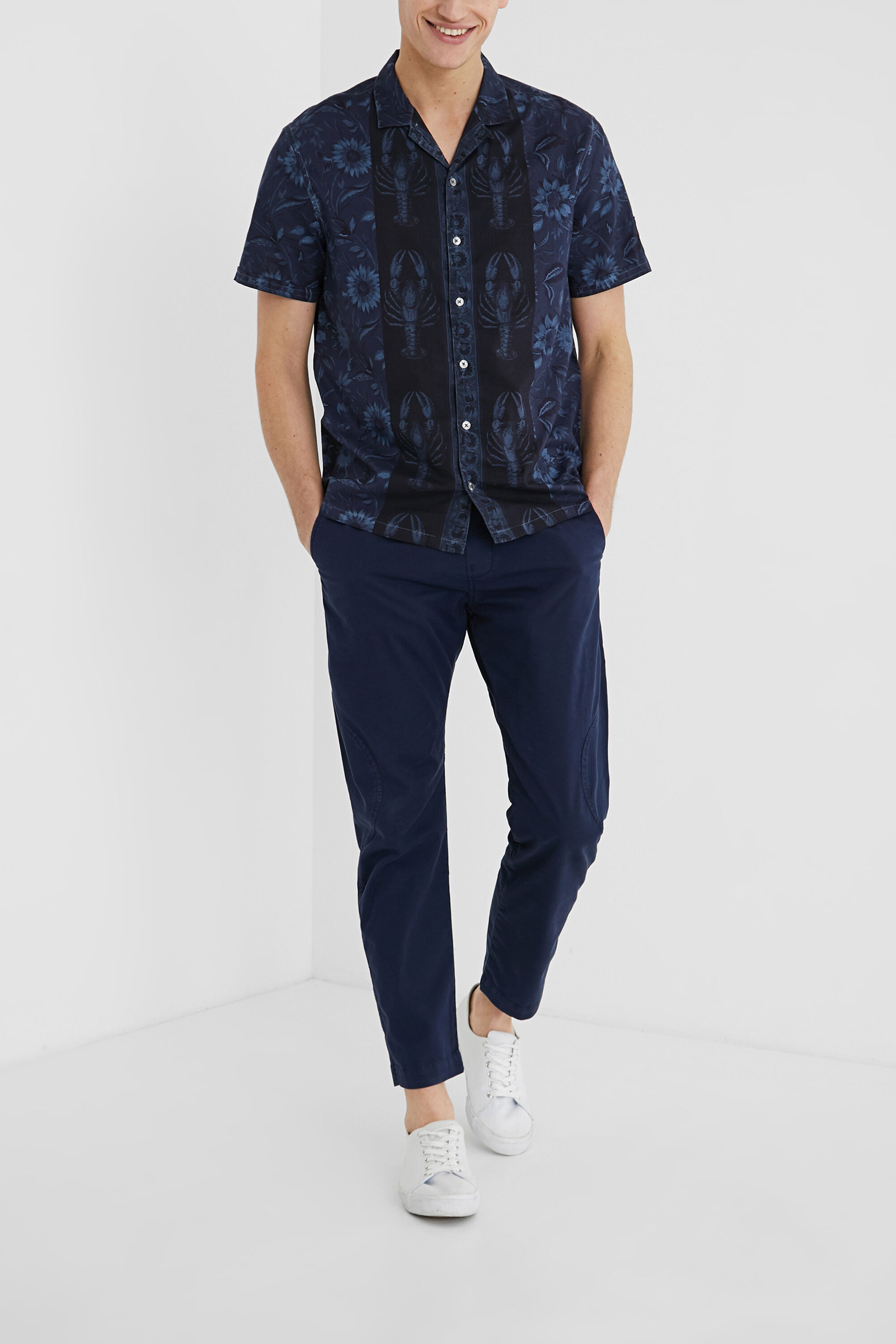 Camisa manga corta flores