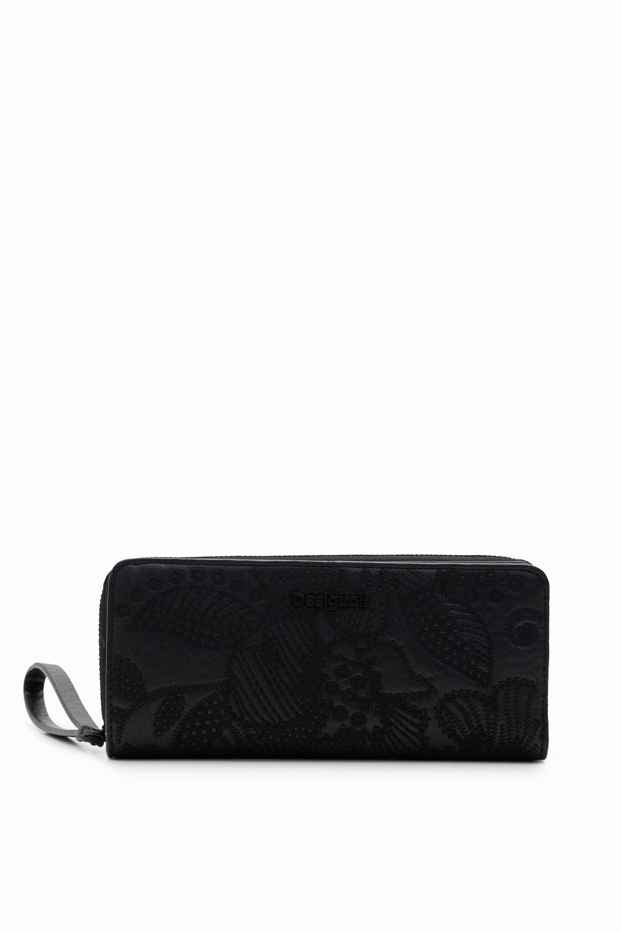 Cartera grande bordado flores