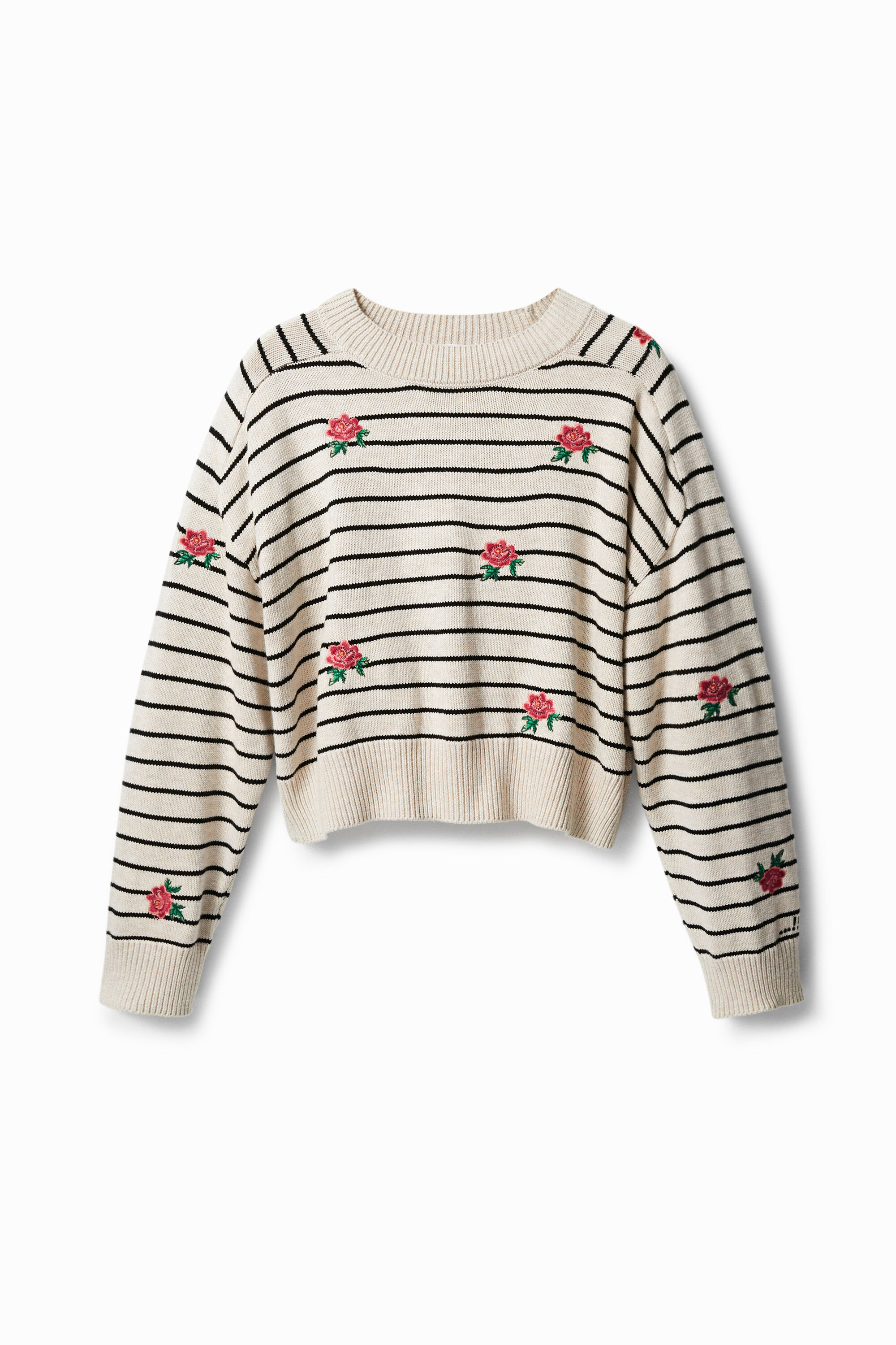 Jersey raya marinera y flores