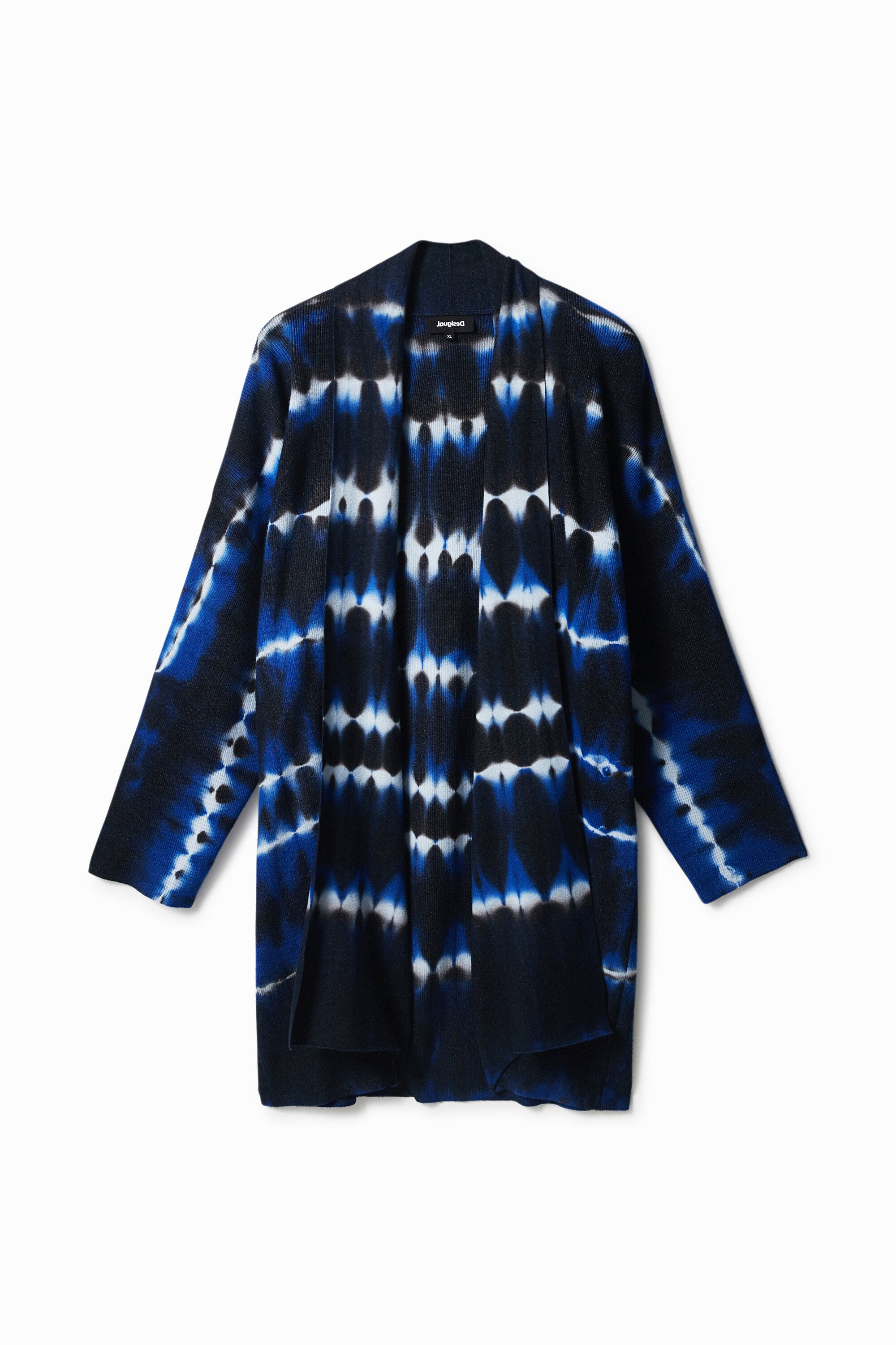 Chaqueta abierta punto tie-dye