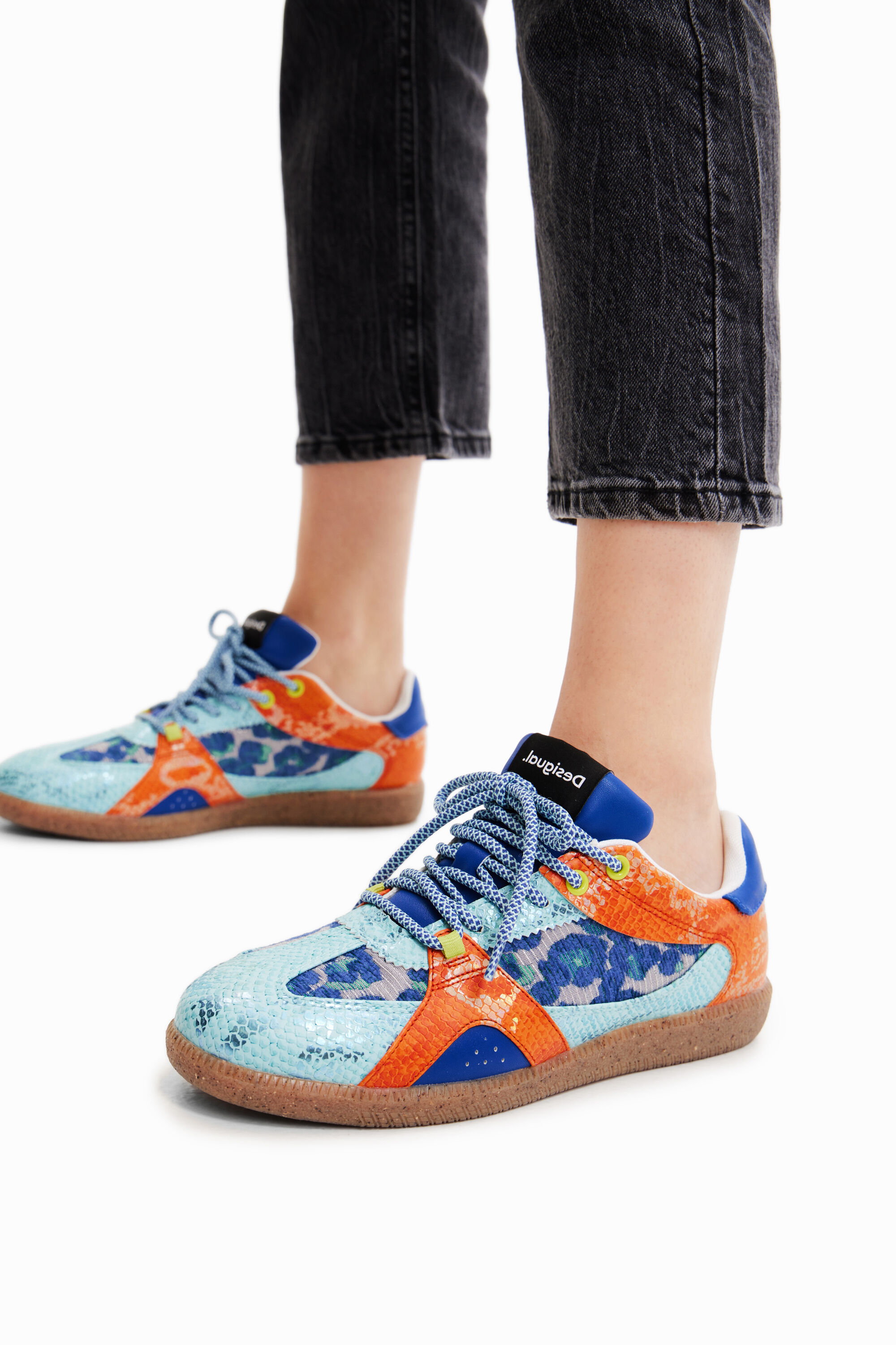 Sneakers retro patch multicolor