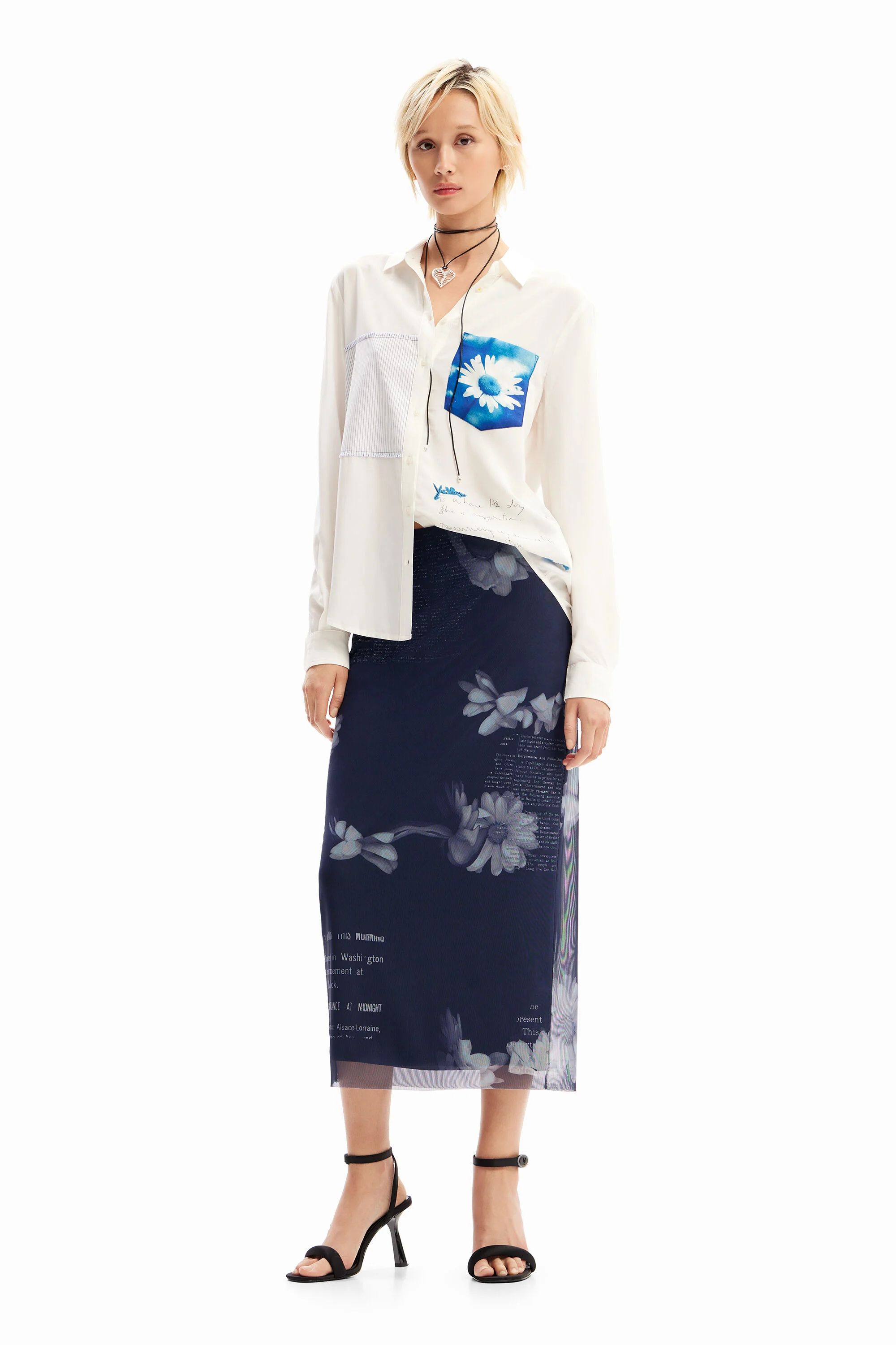 Camisa patch bolsillo margarita