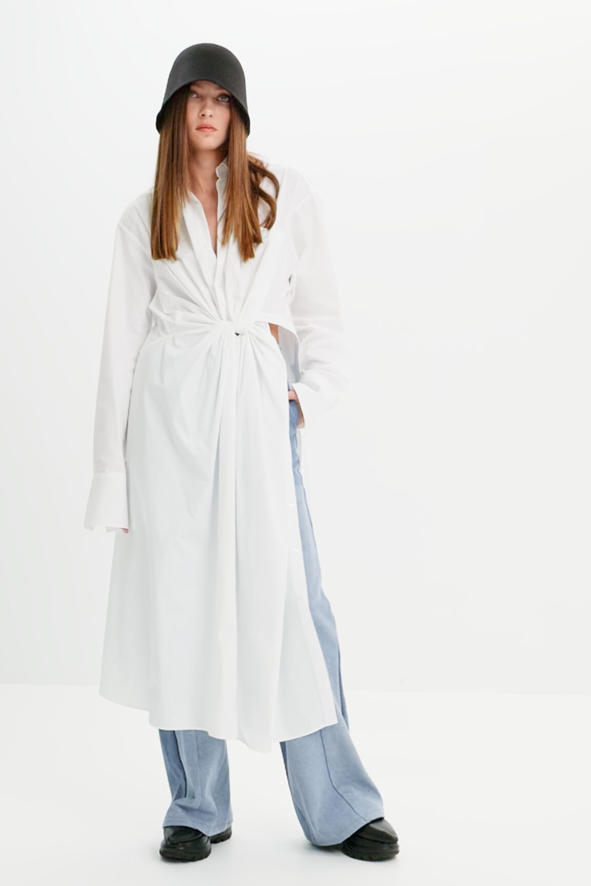Vestido largo camisero Maitrepierre