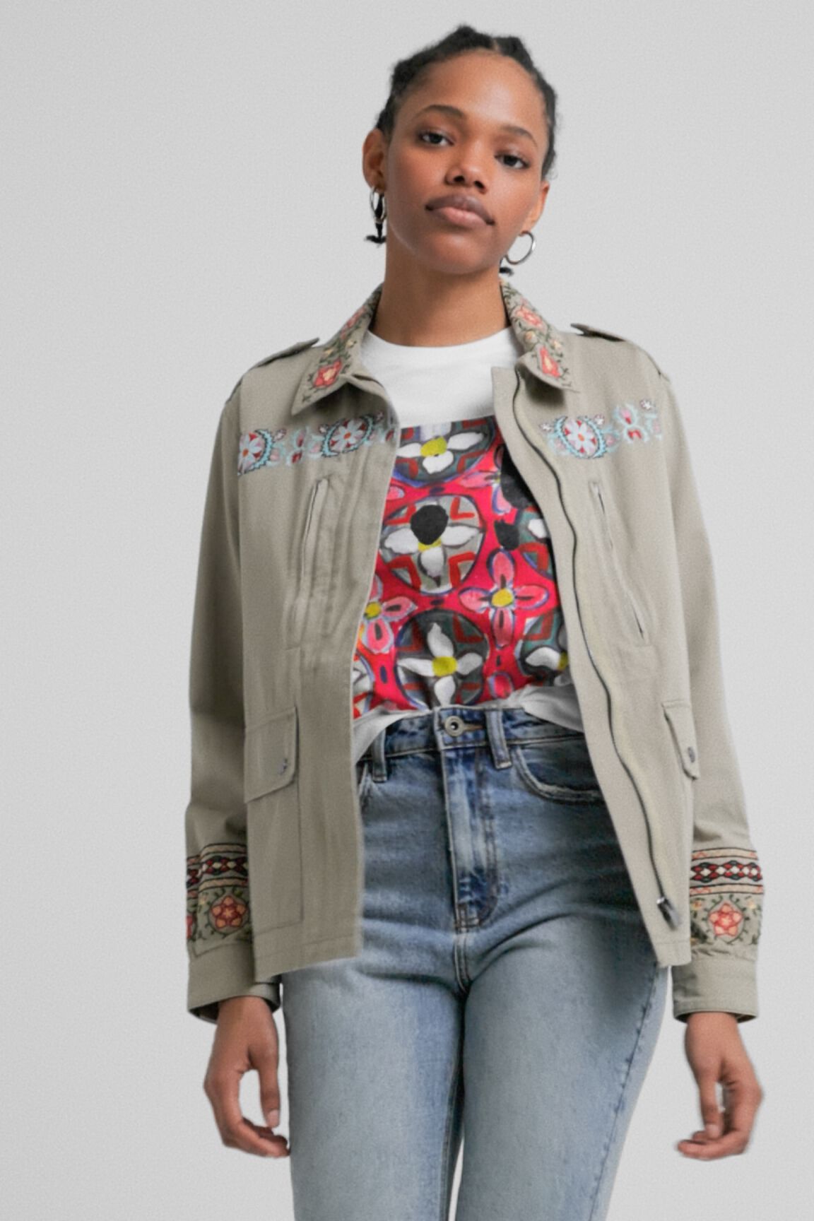 Parka con cenefas Amore