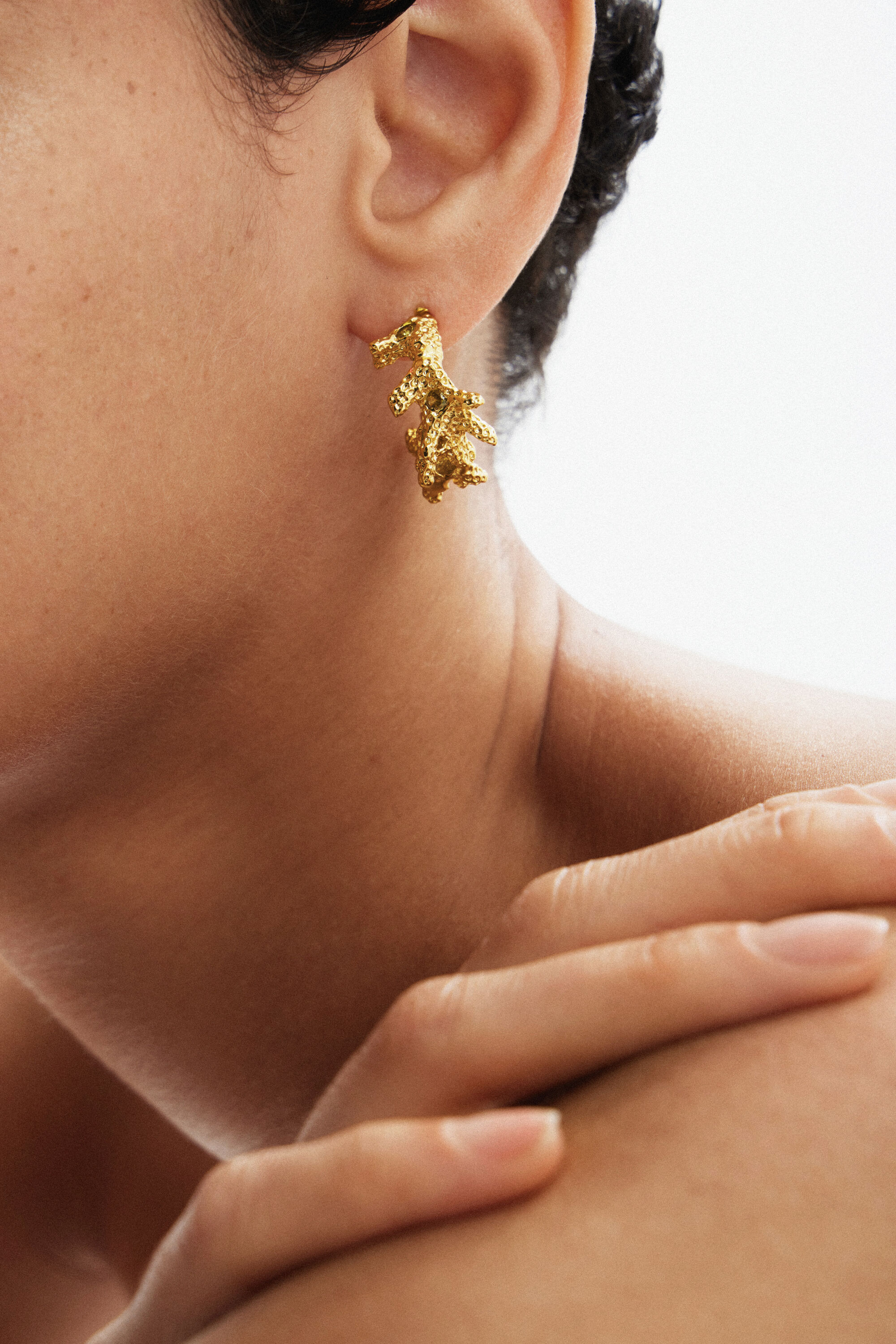 Pendientes ba&ntilde;o oro Zalio