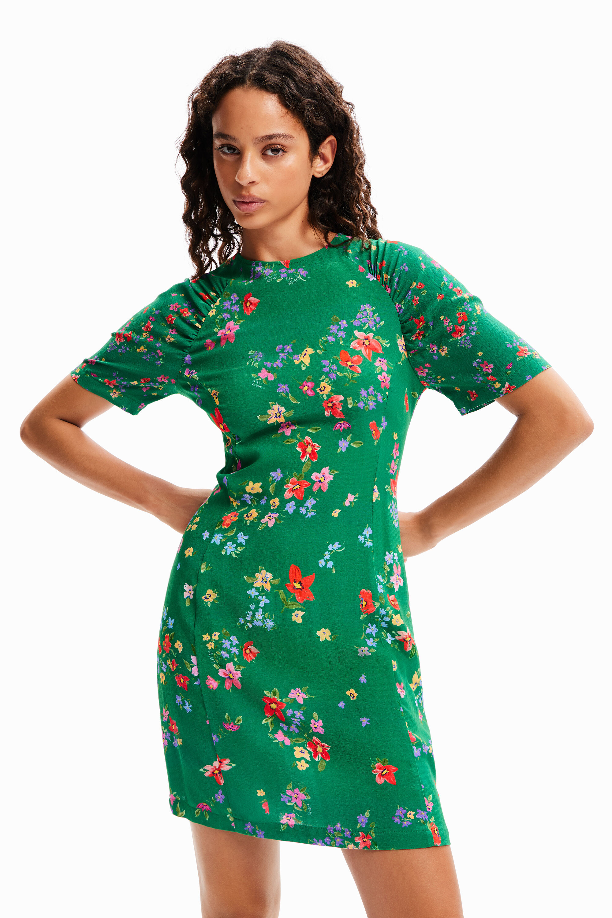 Vestido corto flores