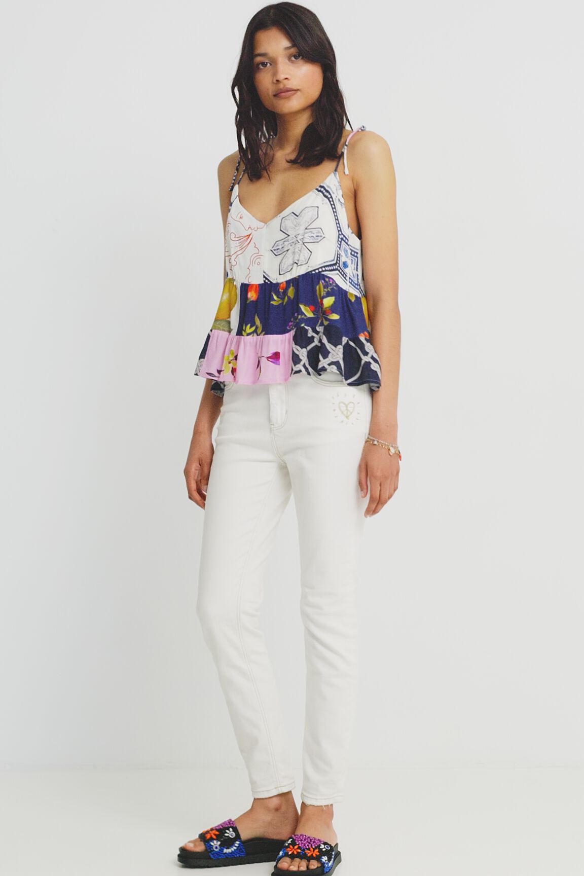 Blusa tirantes loose viscosa