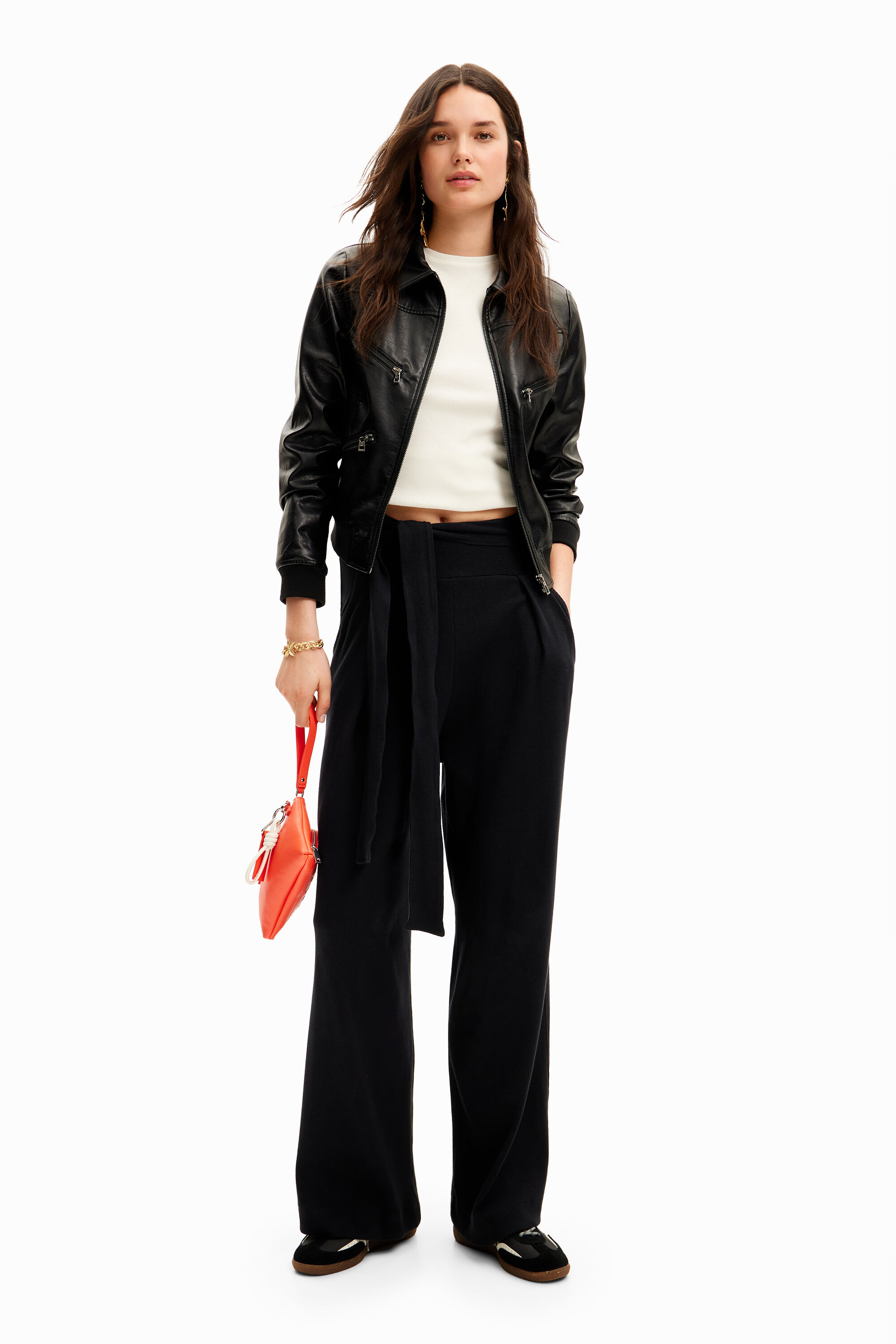 Pantal&oacute;n Wide leg punto