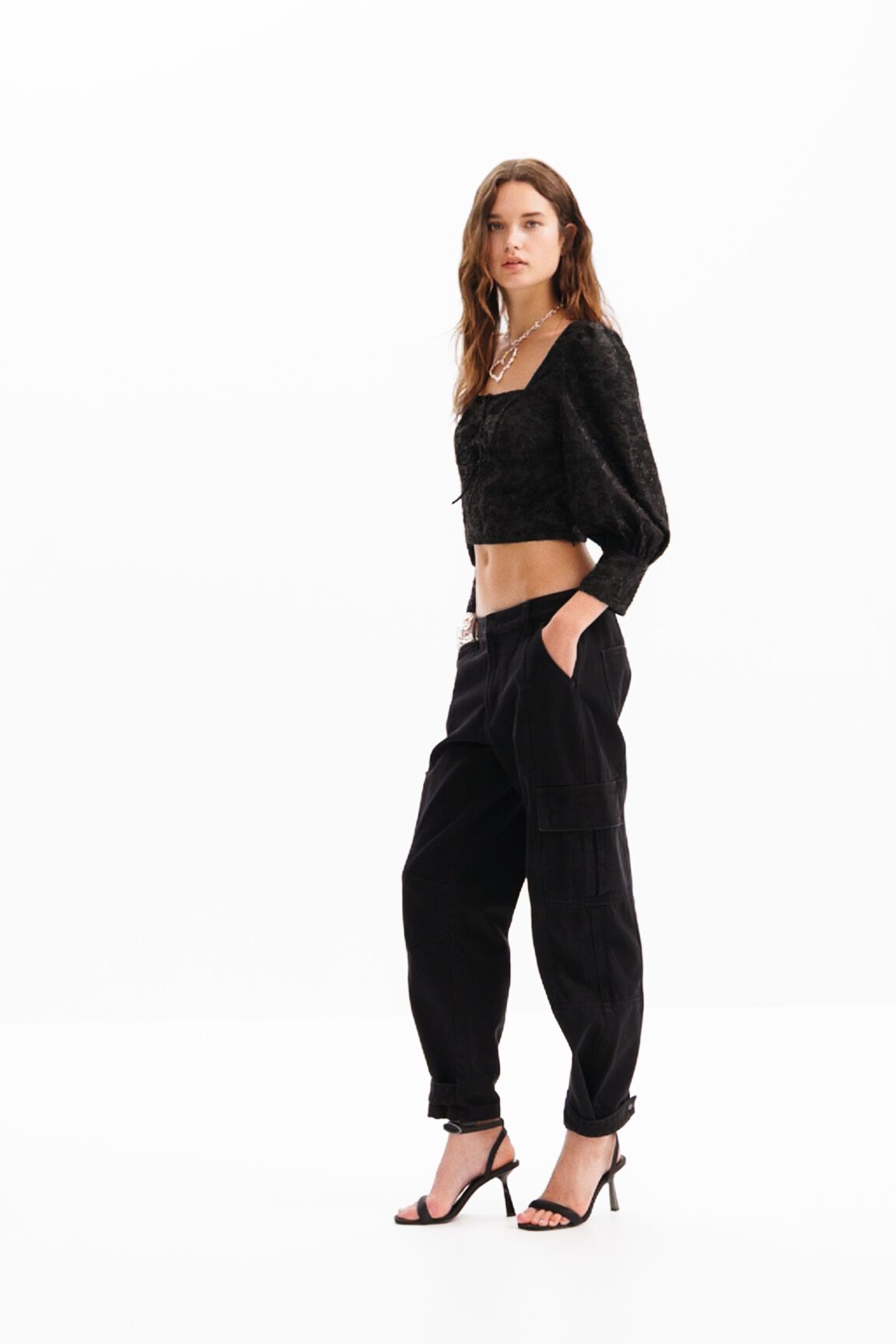Blusa corta cors&eacute; brillo
