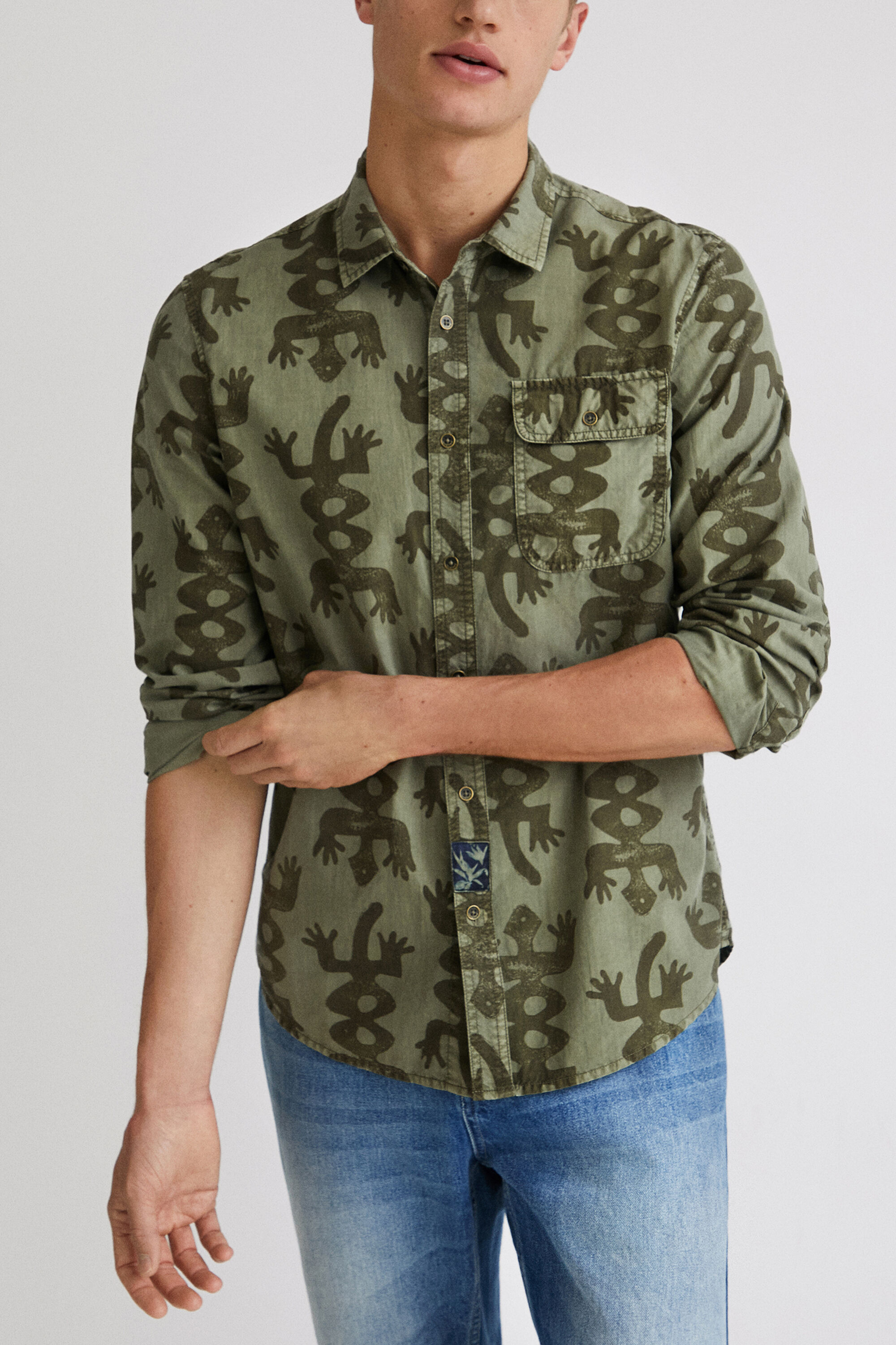 Camisa manga larga lagartos