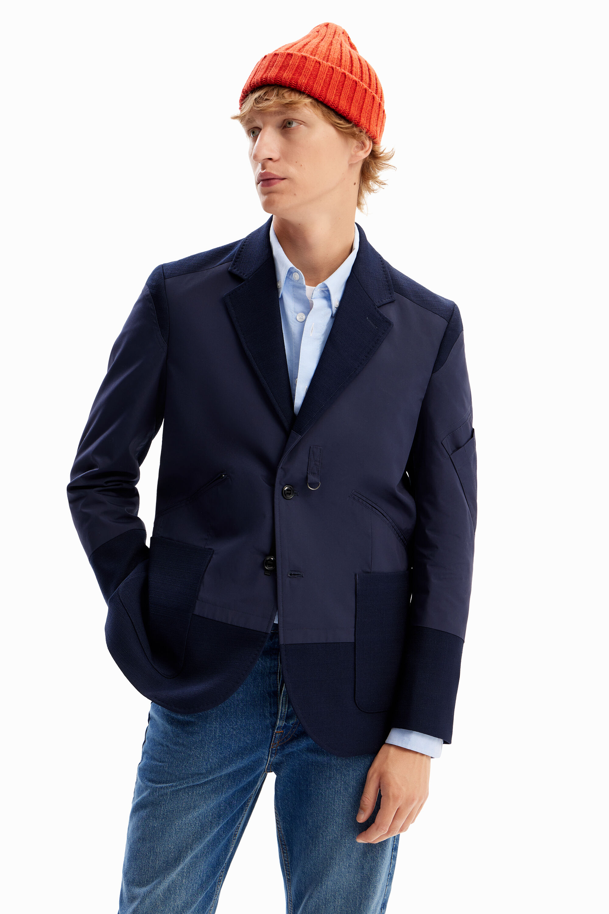Blazer h&iacute;brida bolsillos