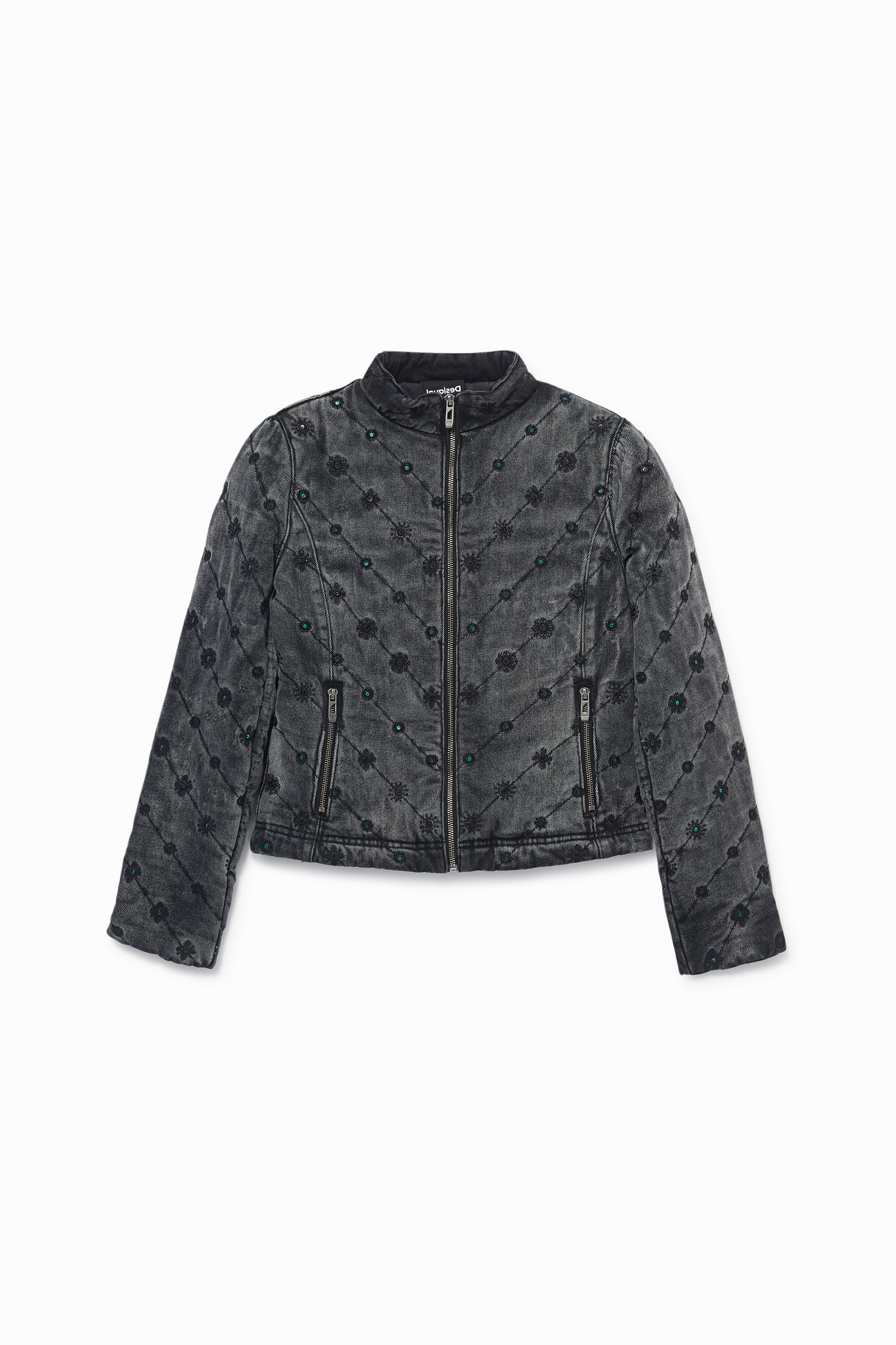 Chaqueta acolchada denim