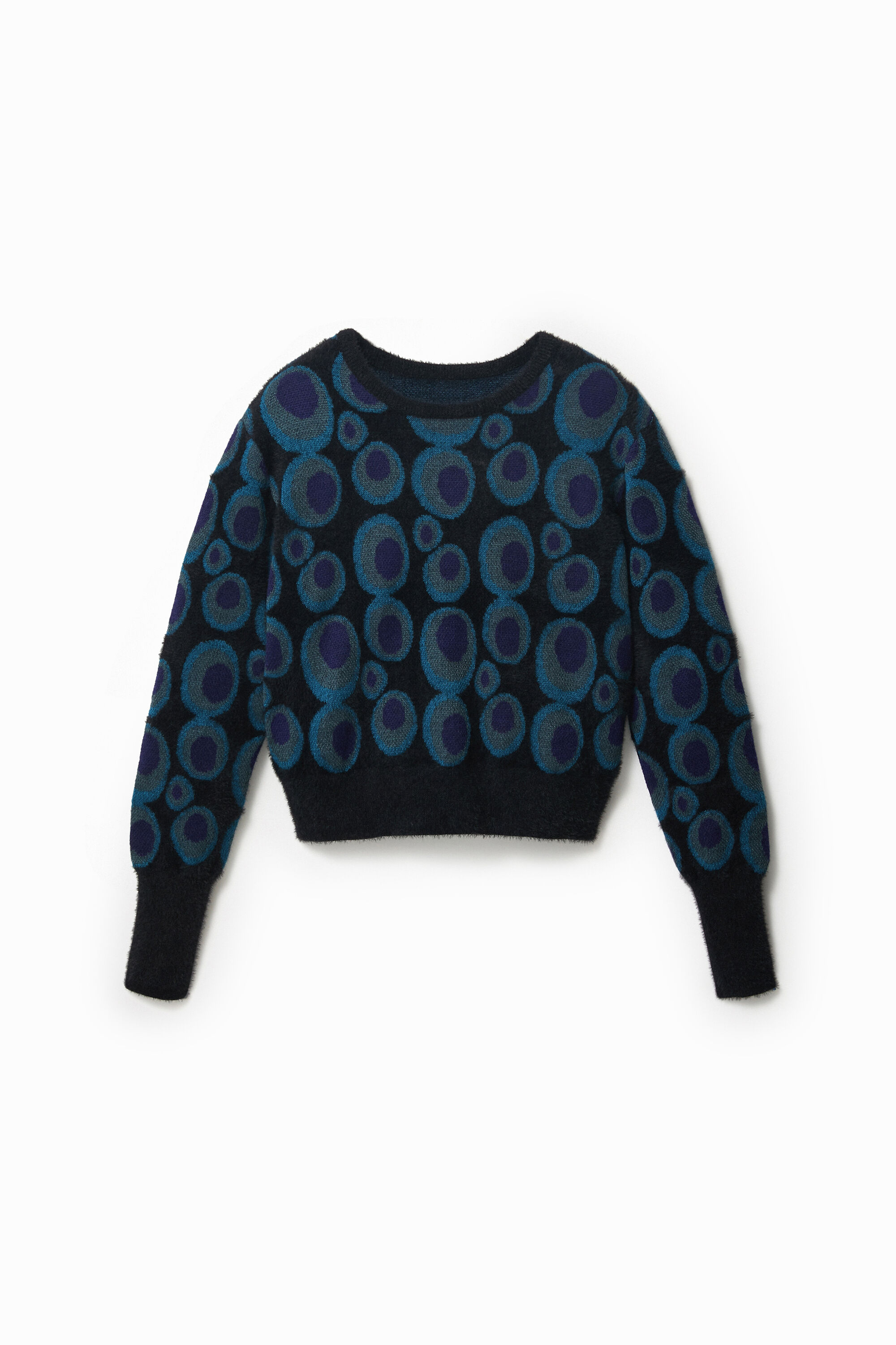 Jersey punto jacquard apeluchado
