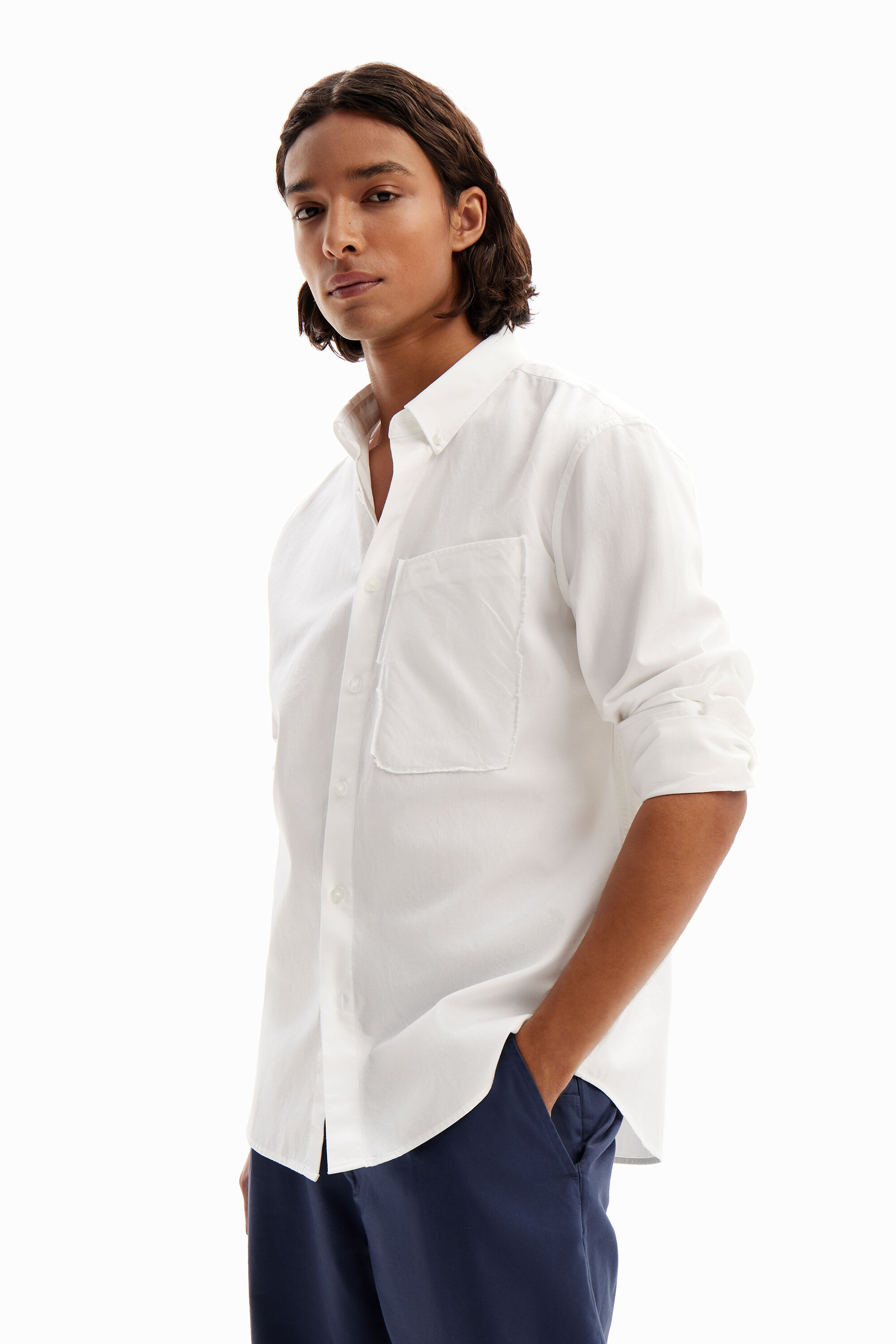 Camisa popel&iacute;n patchwork
