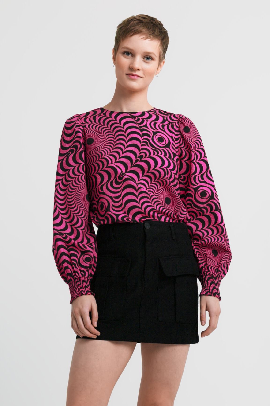 Blusa textura psicodelia