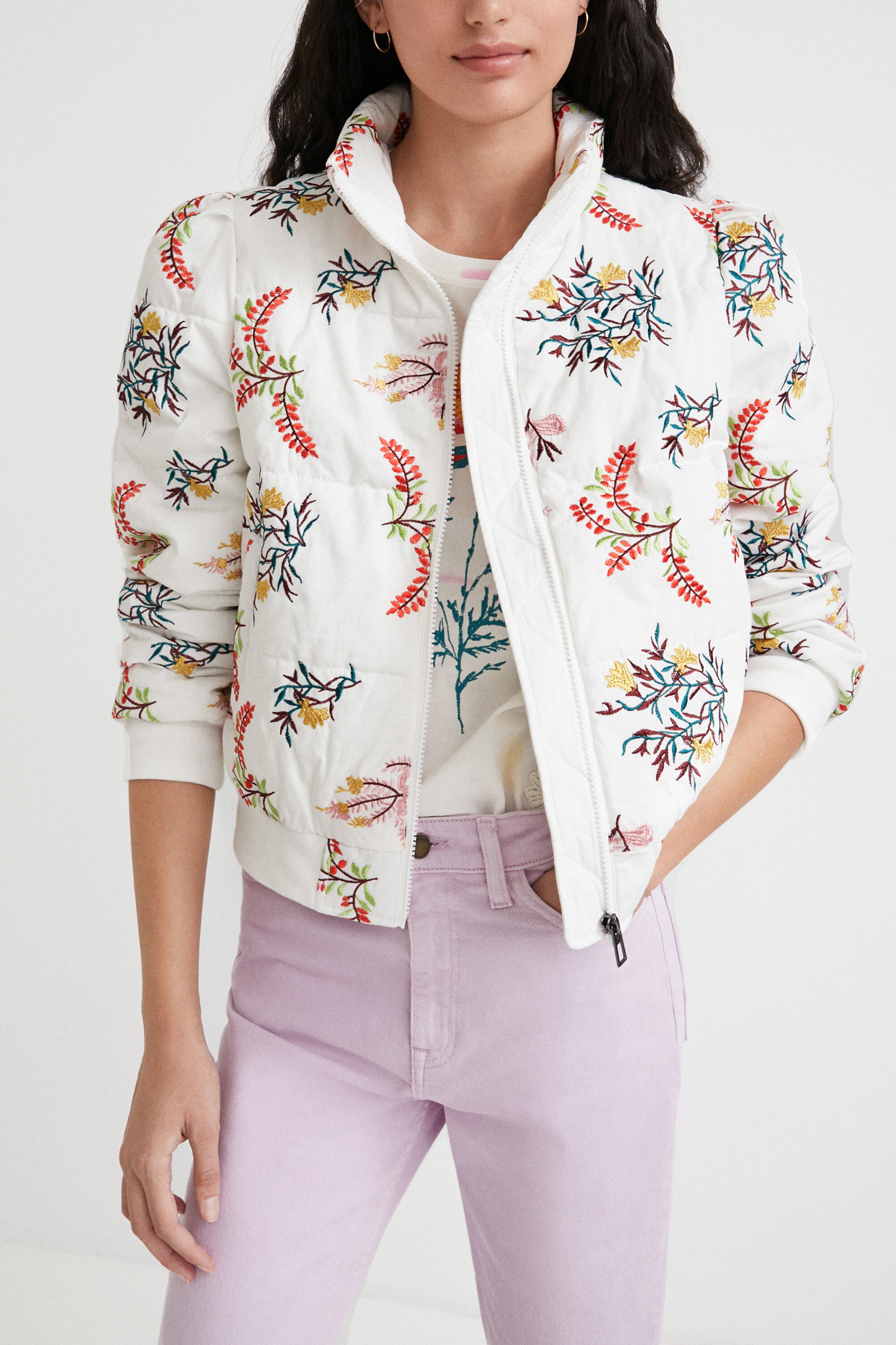 Chaqueta padded floral