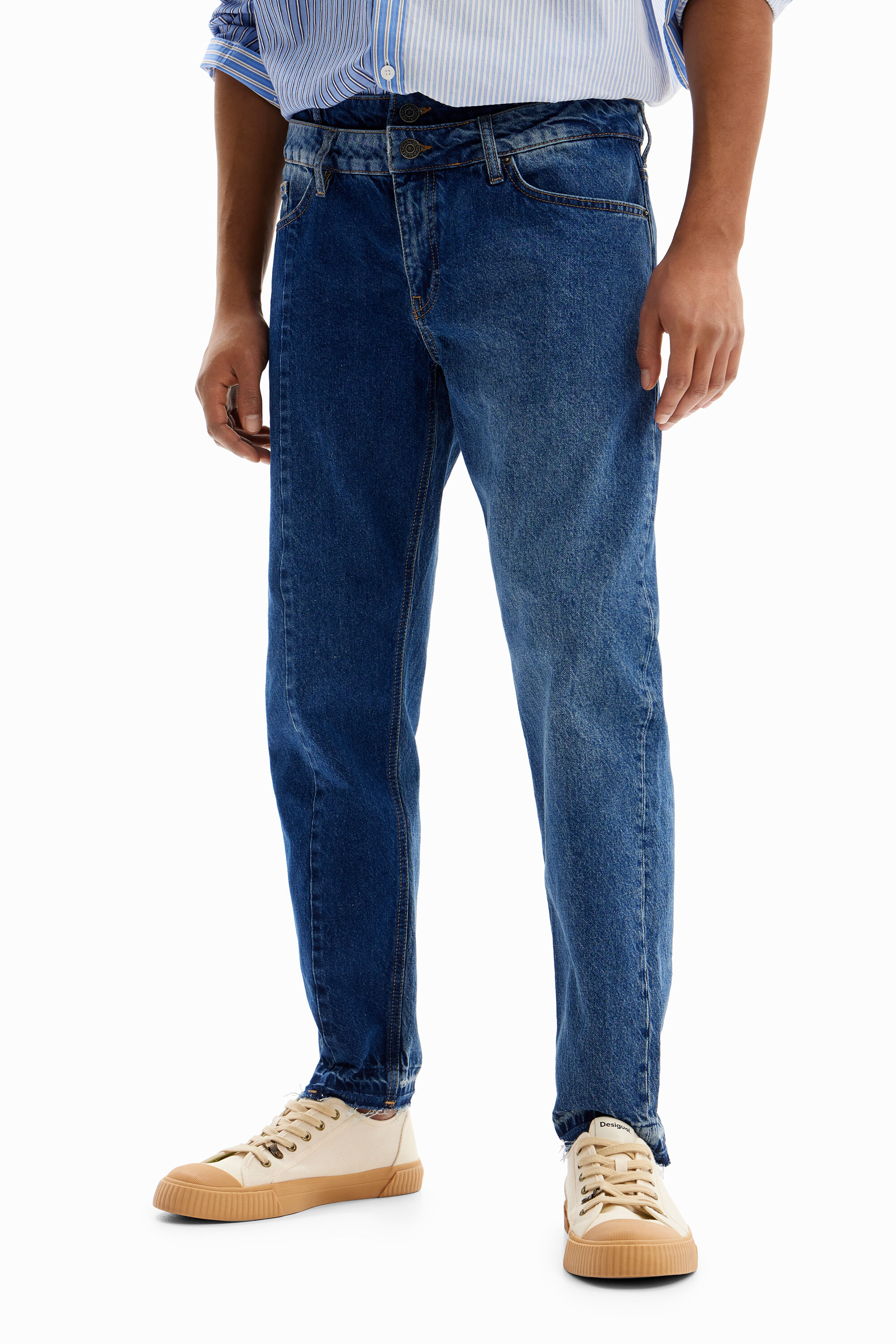 Vaqueros Carrot cintura doble