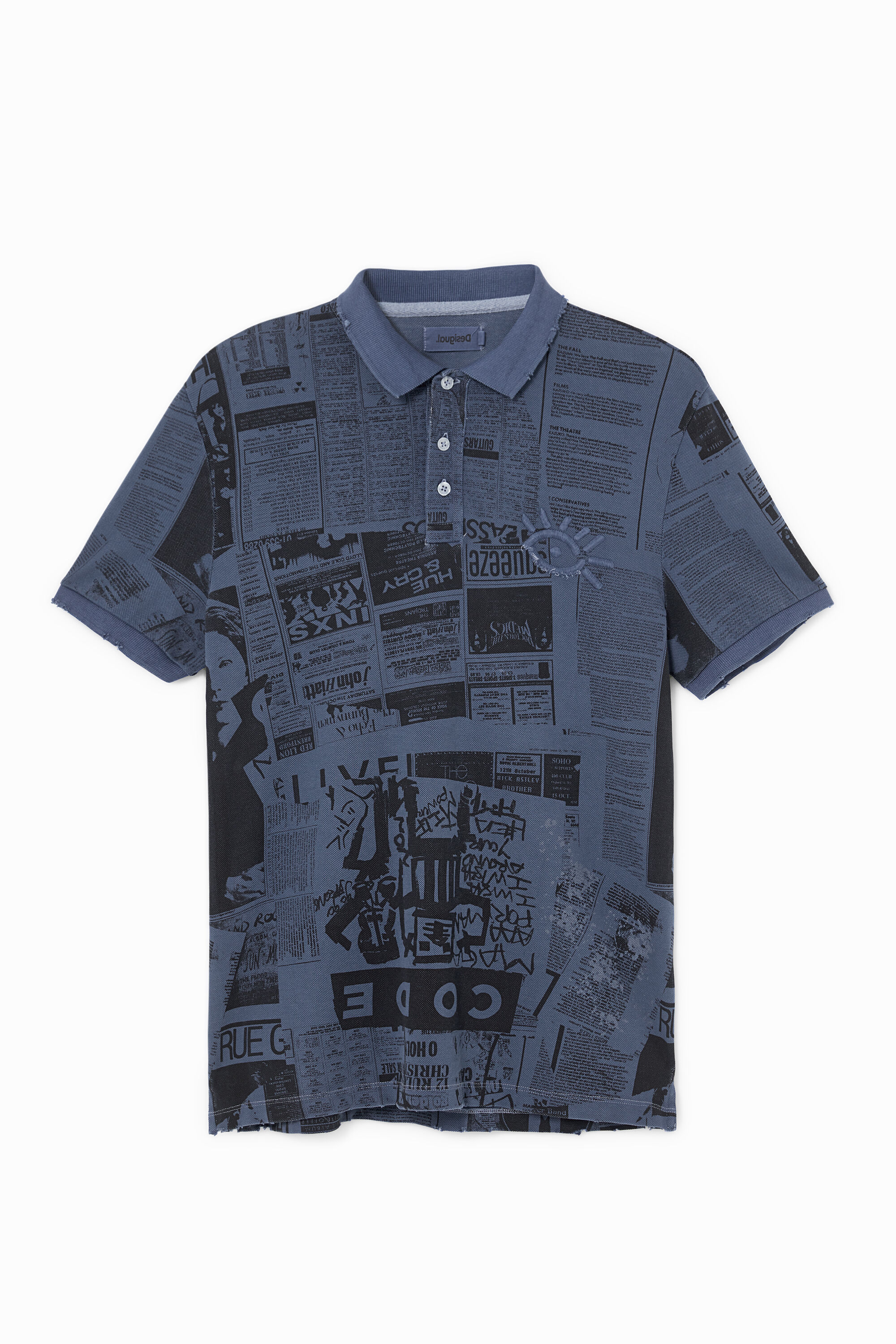 Polo algod&oacute;n estampado