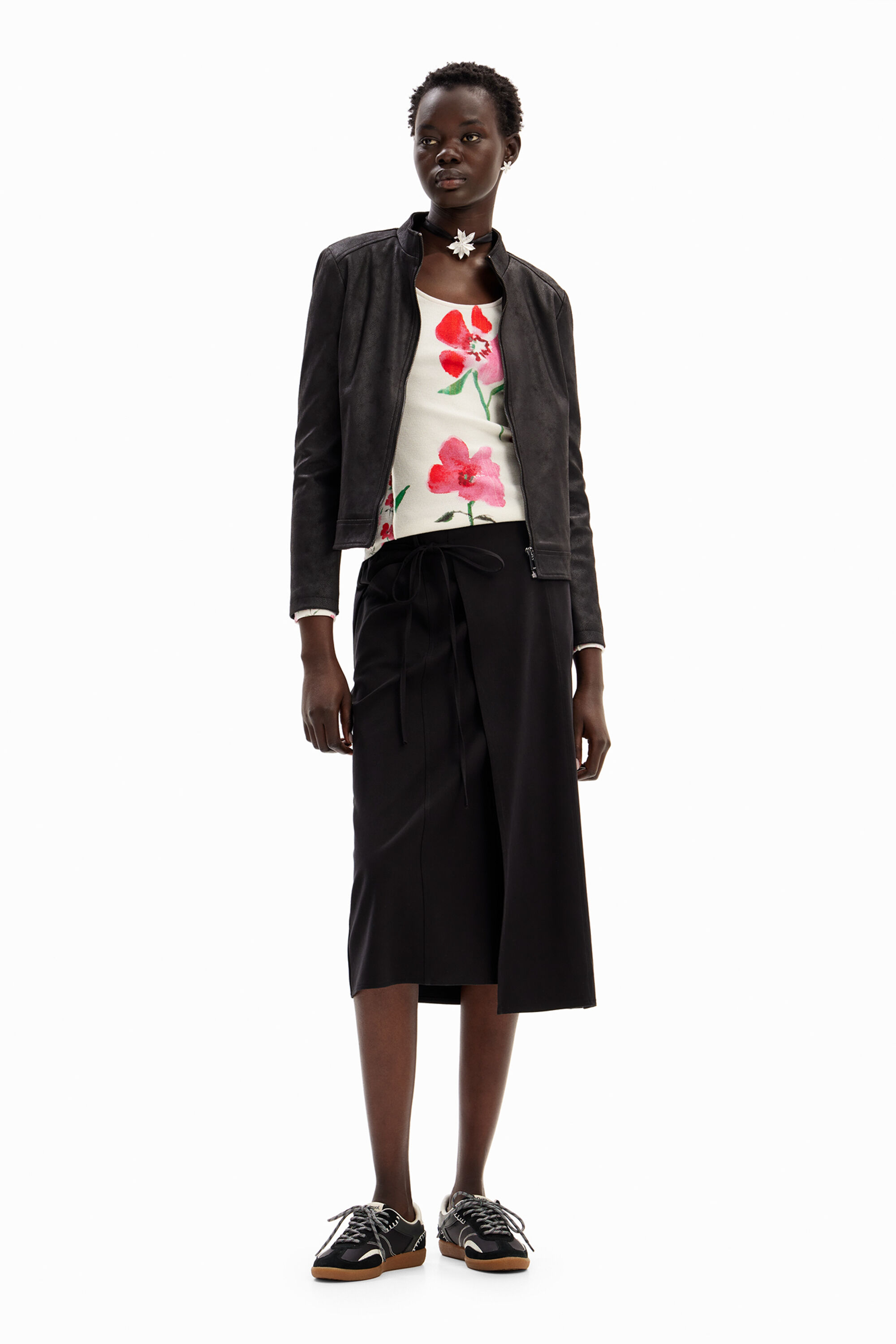 Camiseta patch flores