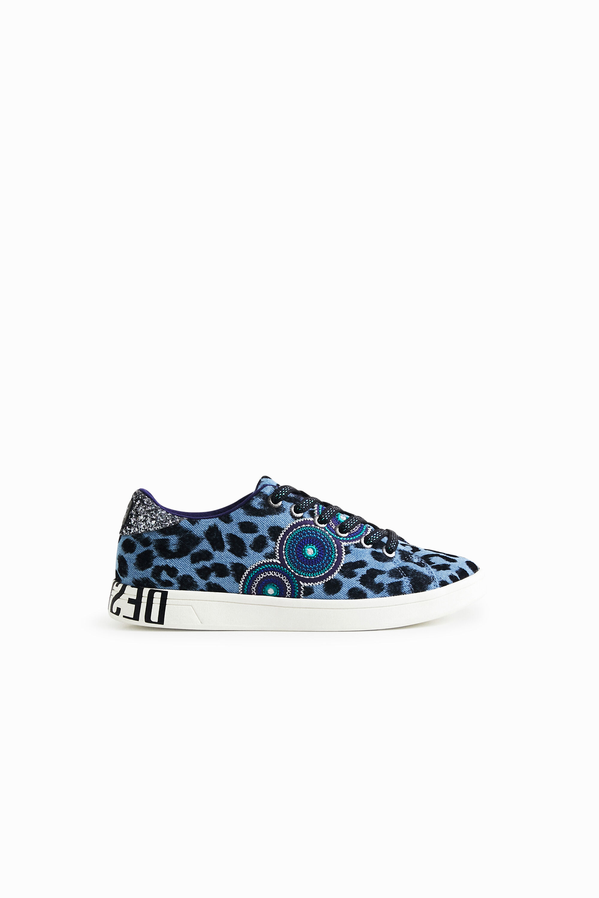 Sneakers calle leopardo y glitter