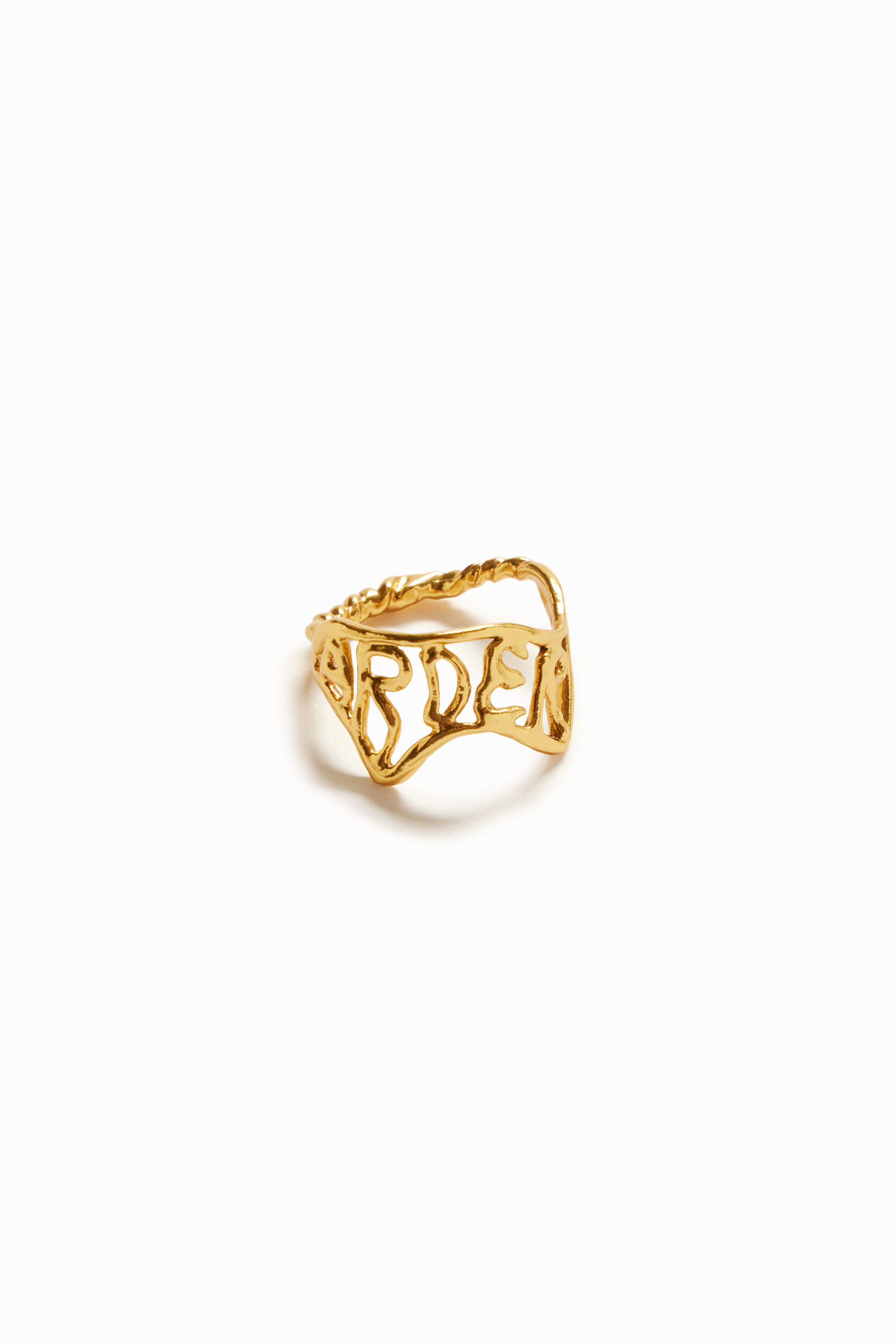 Anillo mensaje ba&ntilde;o oro Zalio