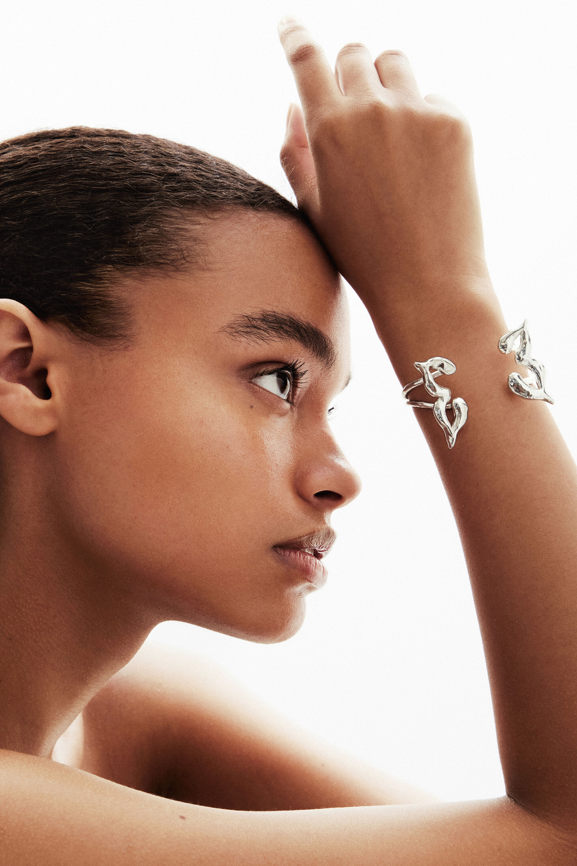 Brazalete mariposa ba&ntilde;o plata Zalio