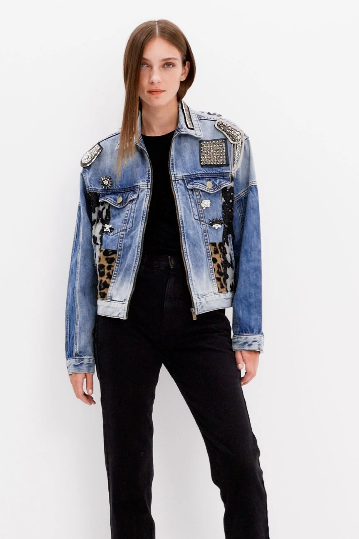 Chaqueta vaquera trucker patch