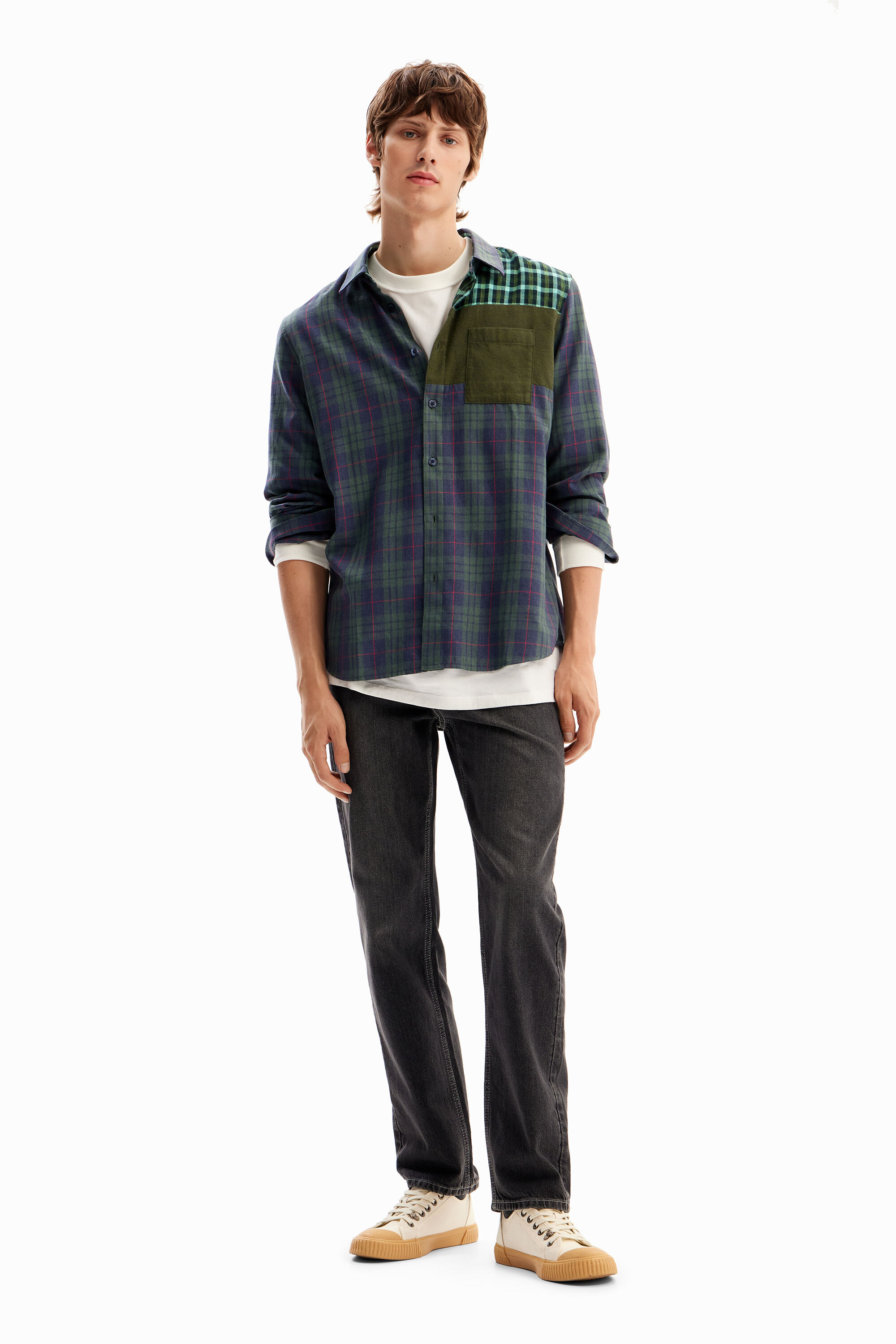 Camisa cuadros franela