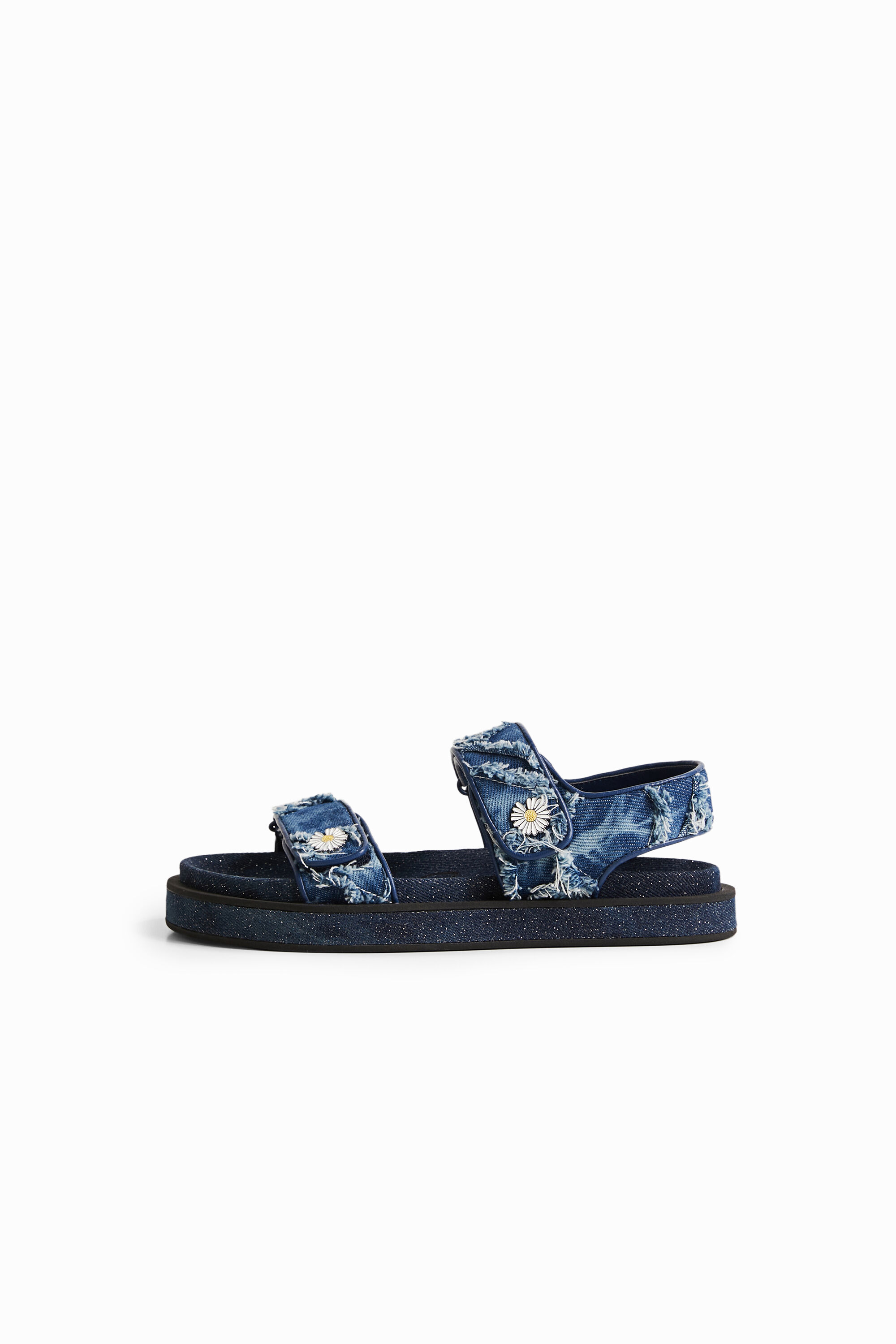 Sandalia denim con velcro