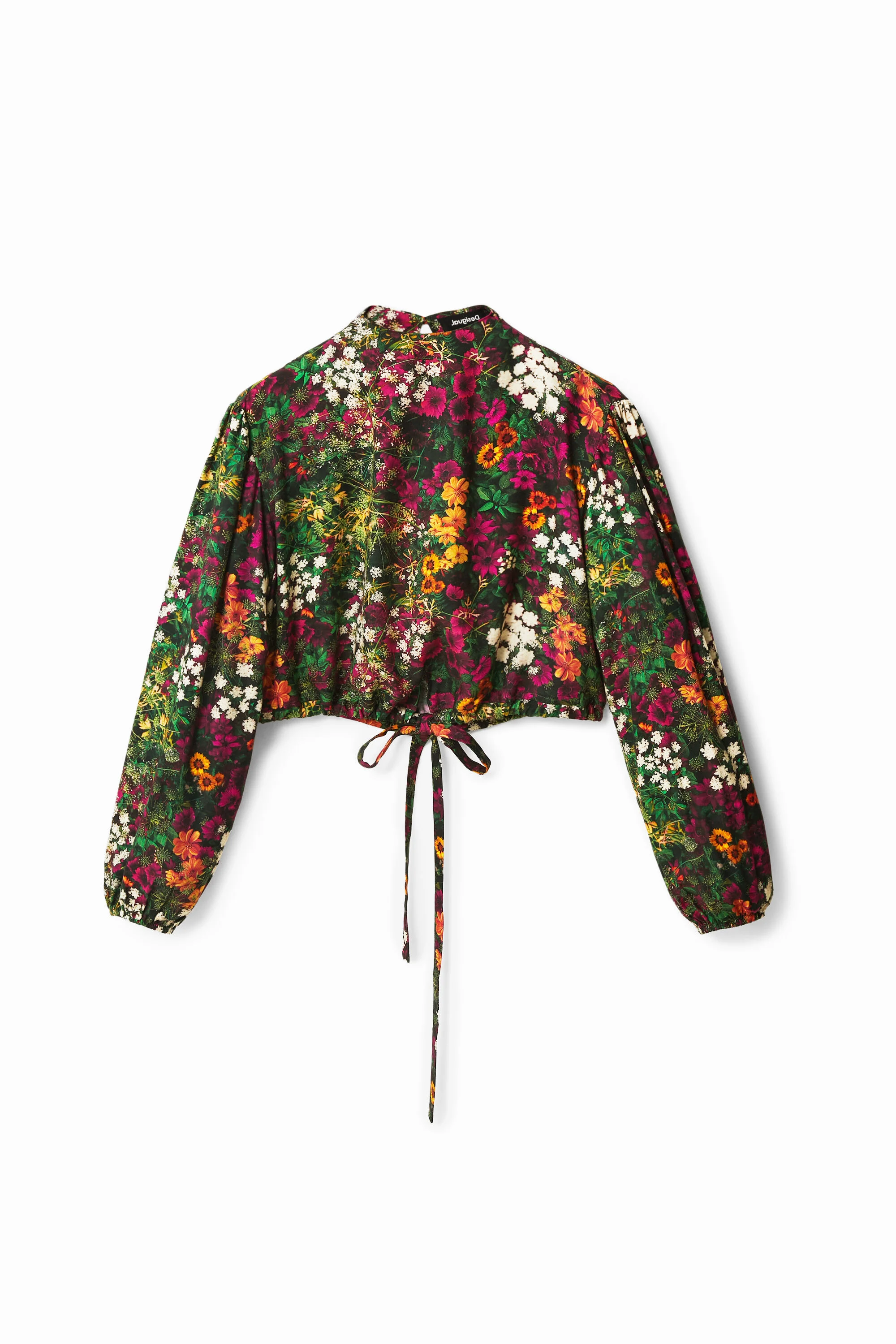 Blusa cropped floral multiposici&oacute;n