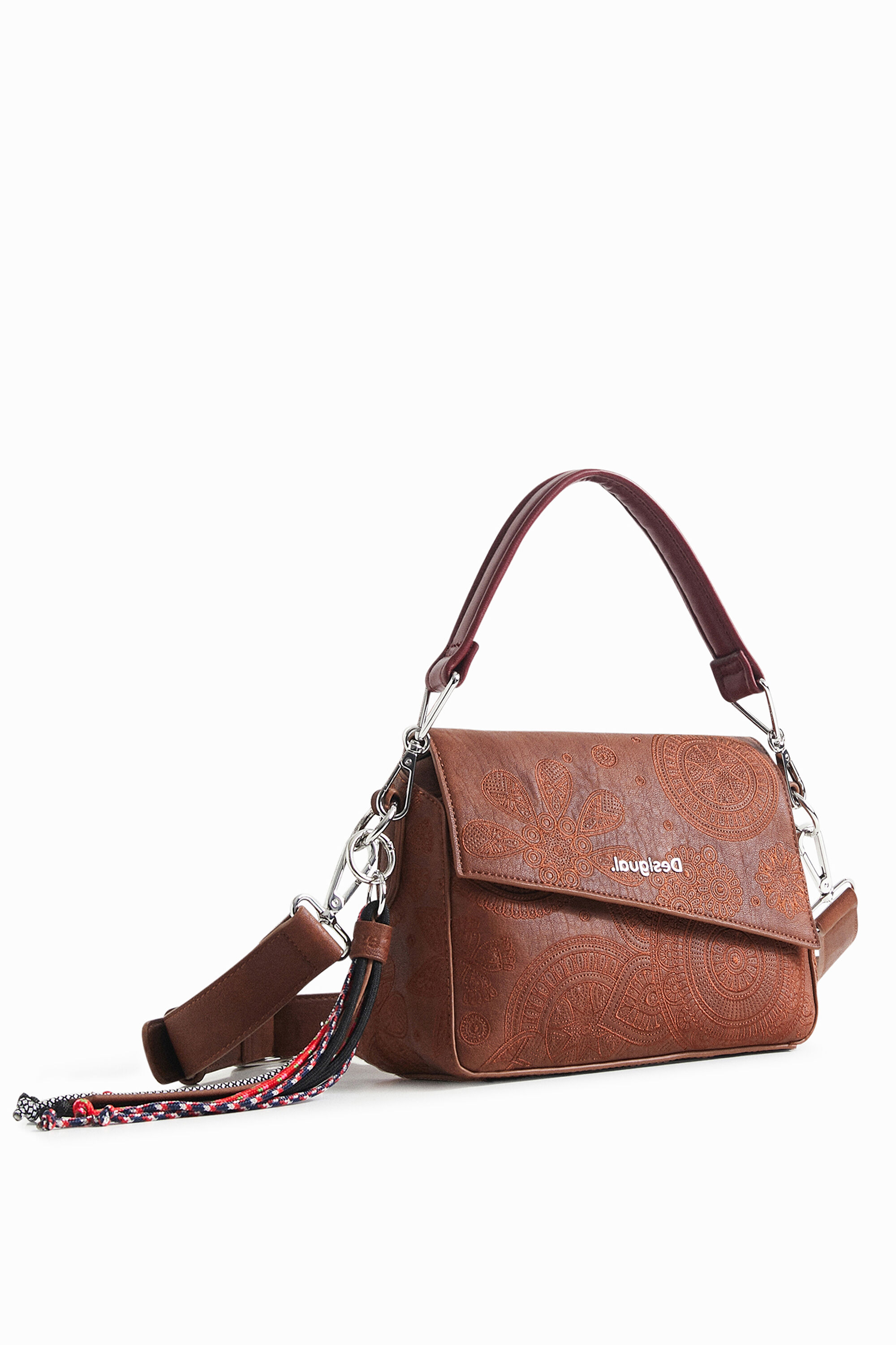 Bolso de mano solapa asim&eacute;trica