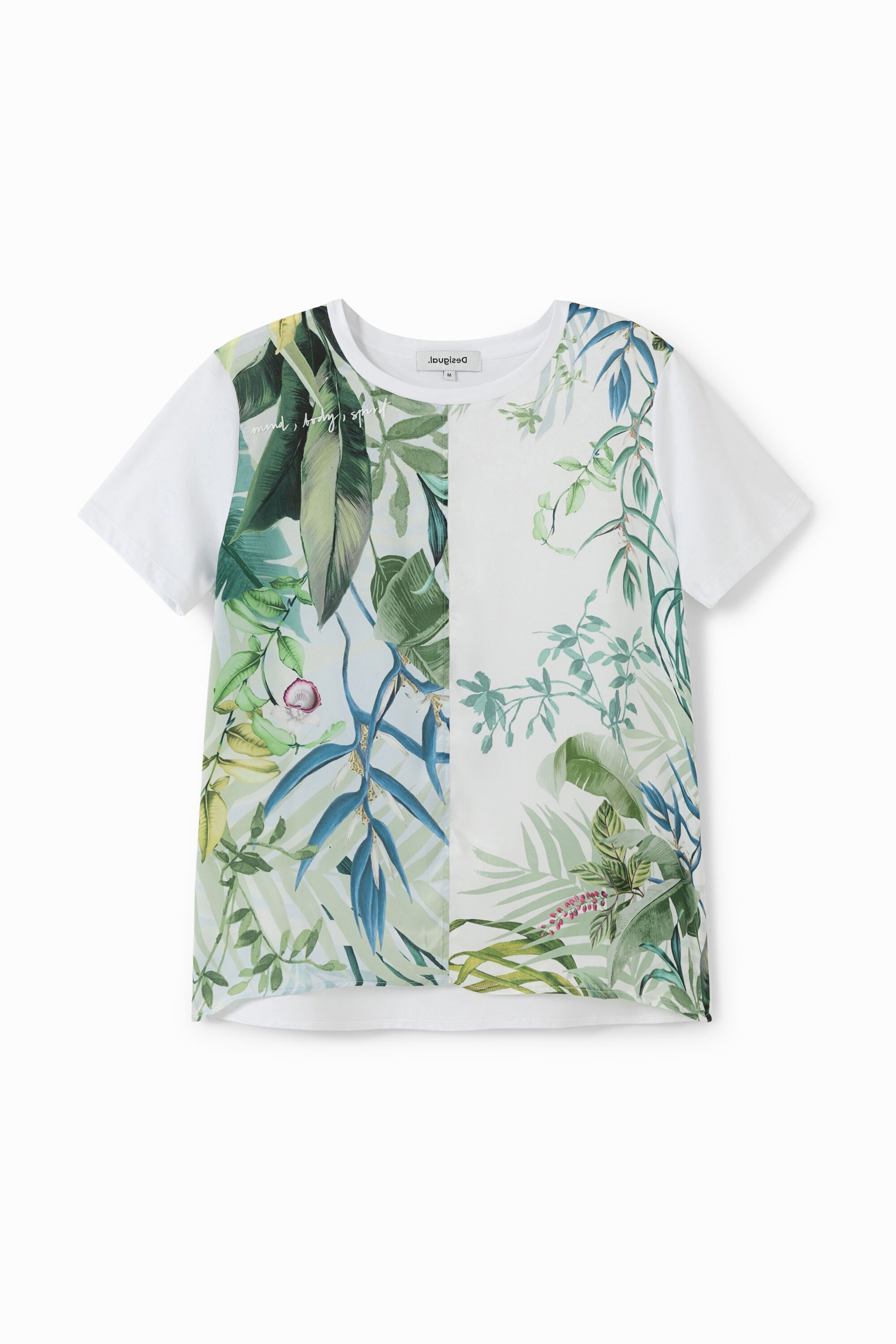 Camiseta bimateria tropical