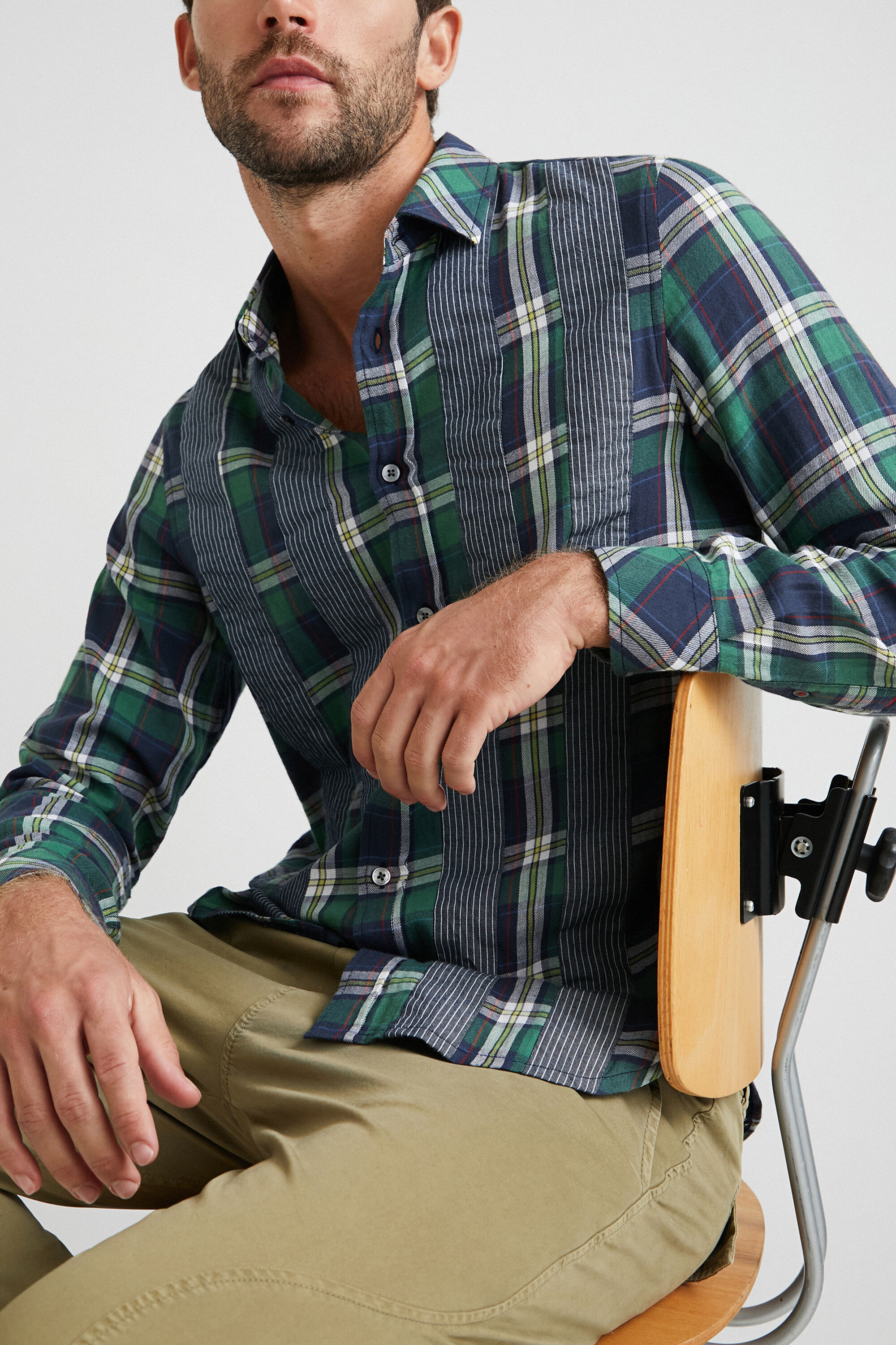 Camisa tart&aacute;n 100% algod&oacute;n