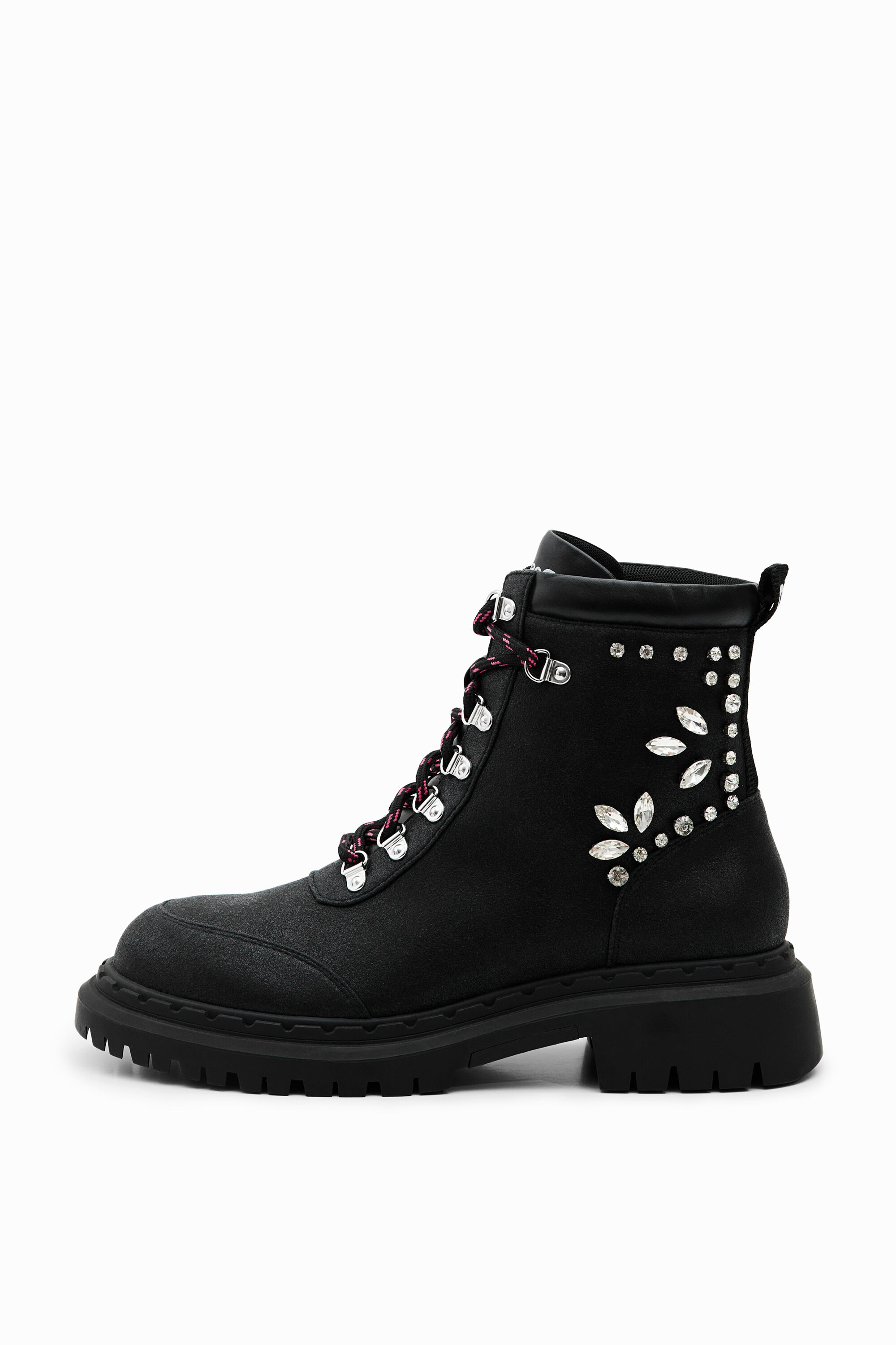 Botas cordones cristales