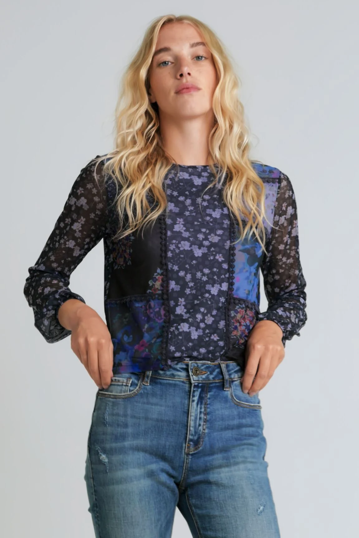 Camiseta tul flores