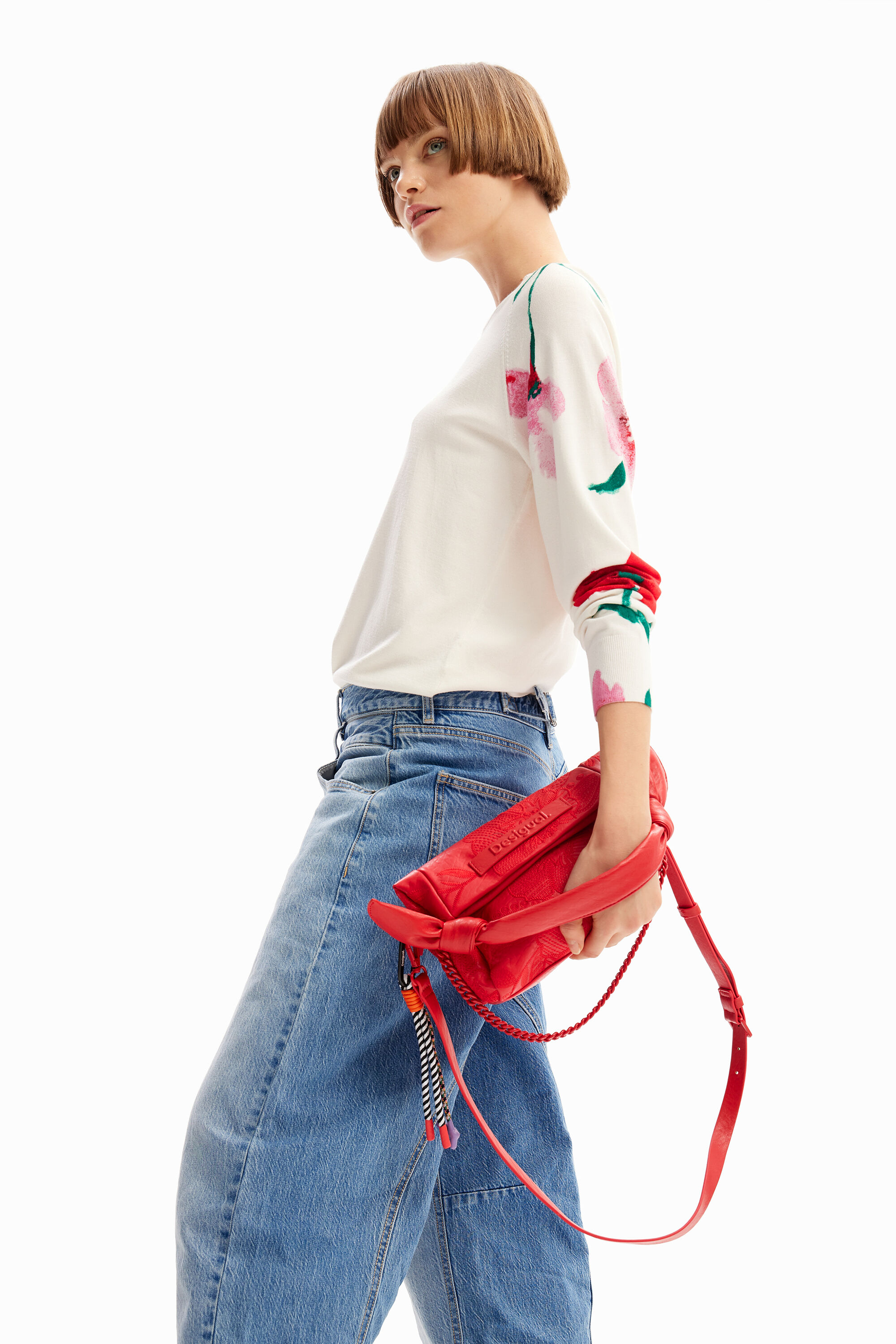 Bolso XS bordado flores