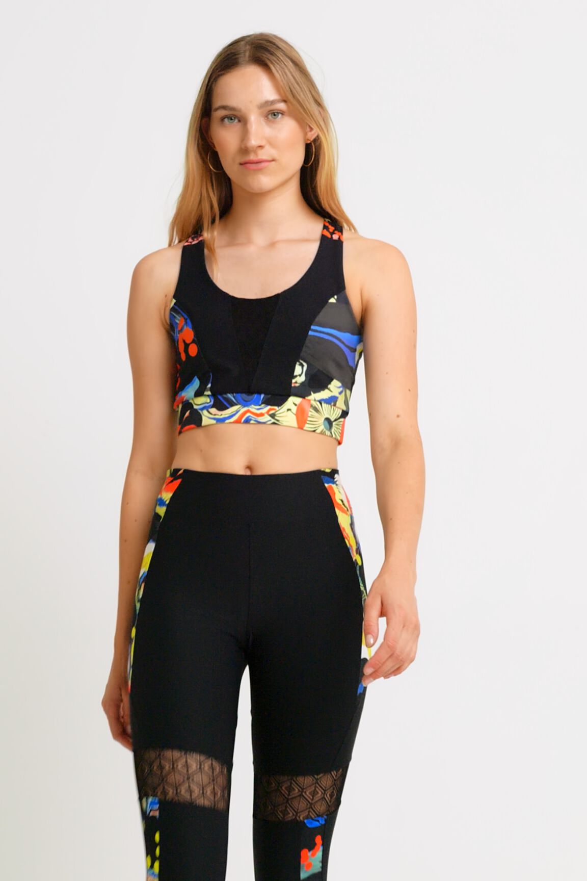 Top slim tirantes flores