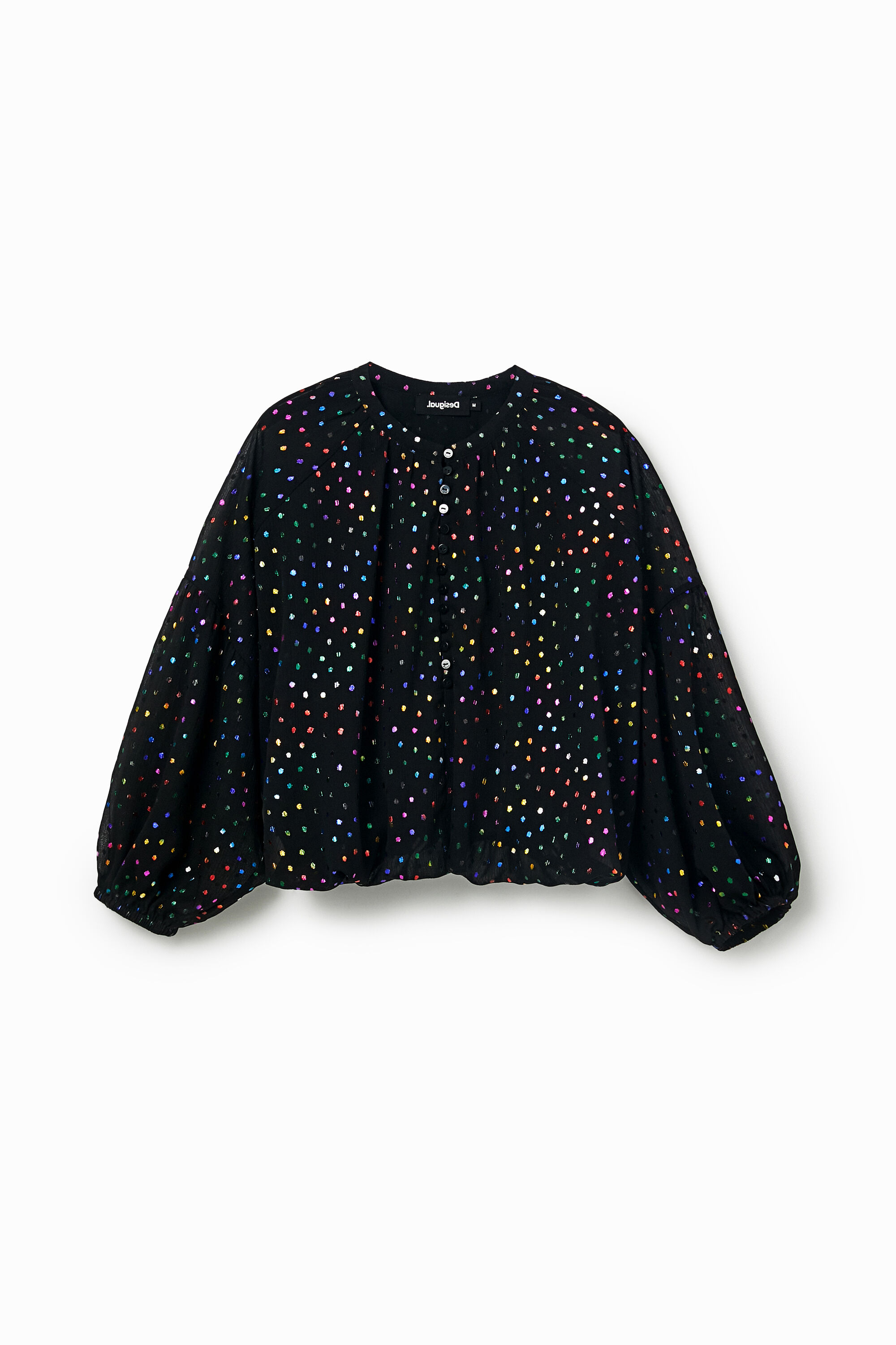 Blusa topos metalizados