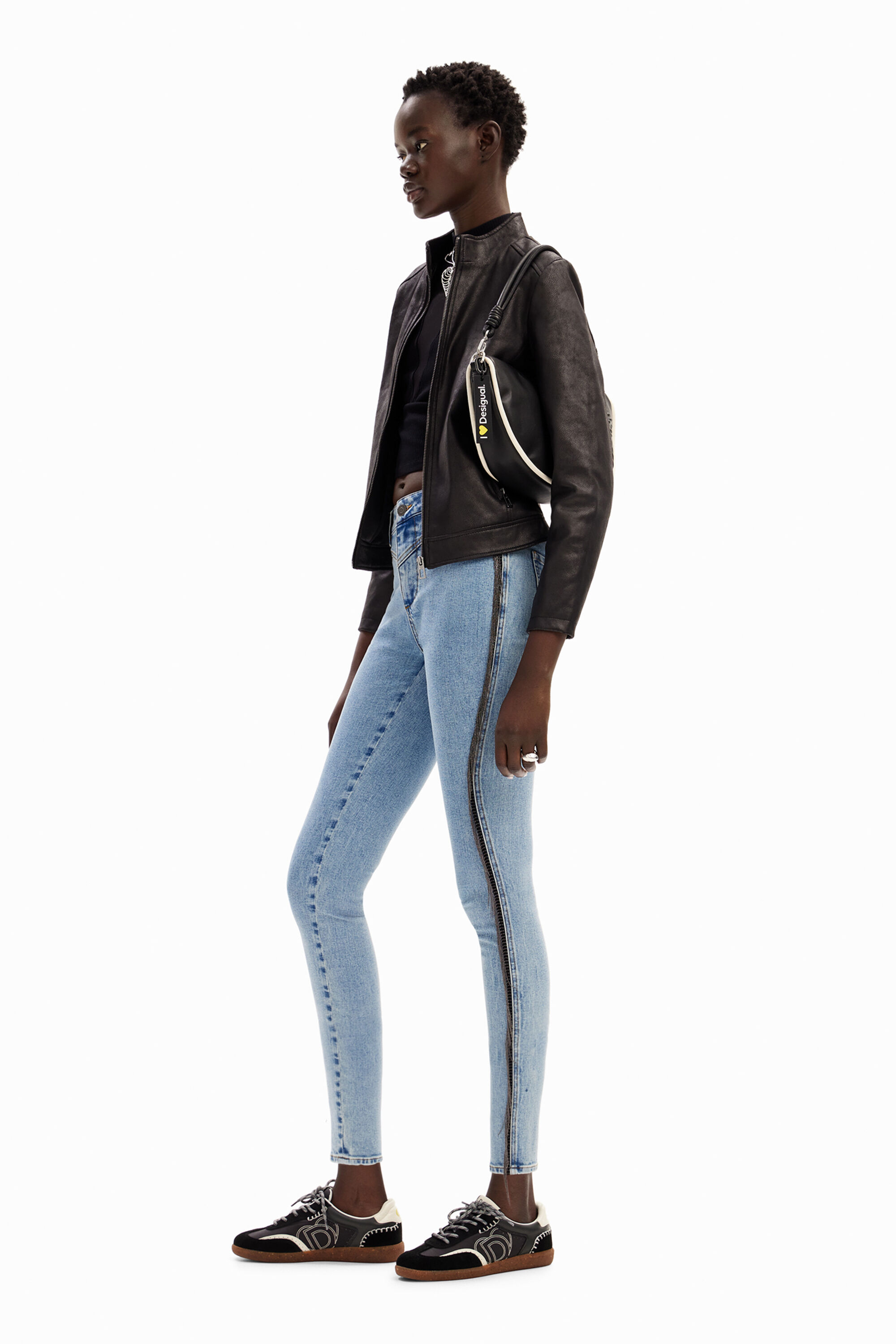 Vaqueros Skinny flecos