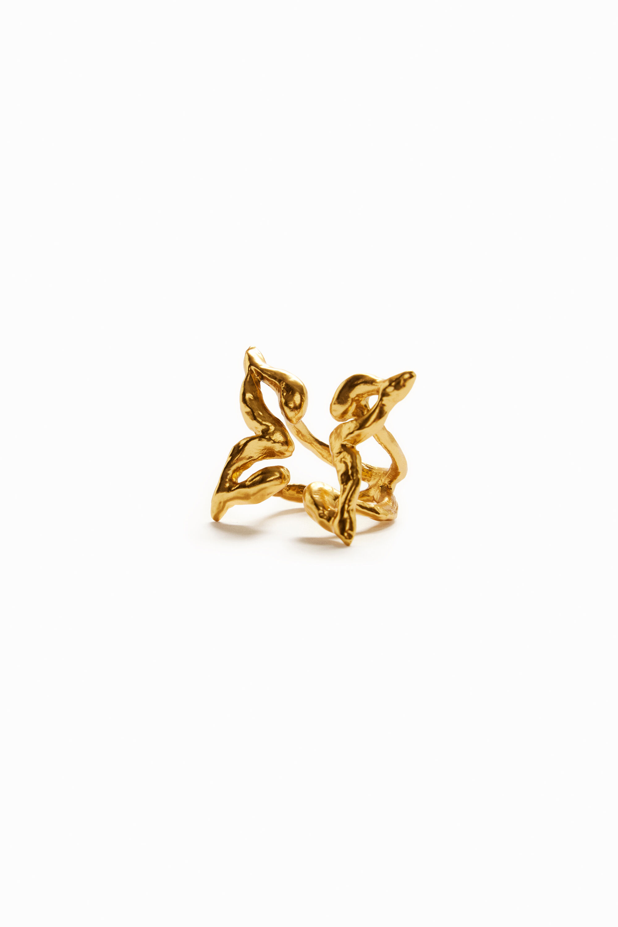 Anillo mariposa ba&ntilde;o oro Zalio