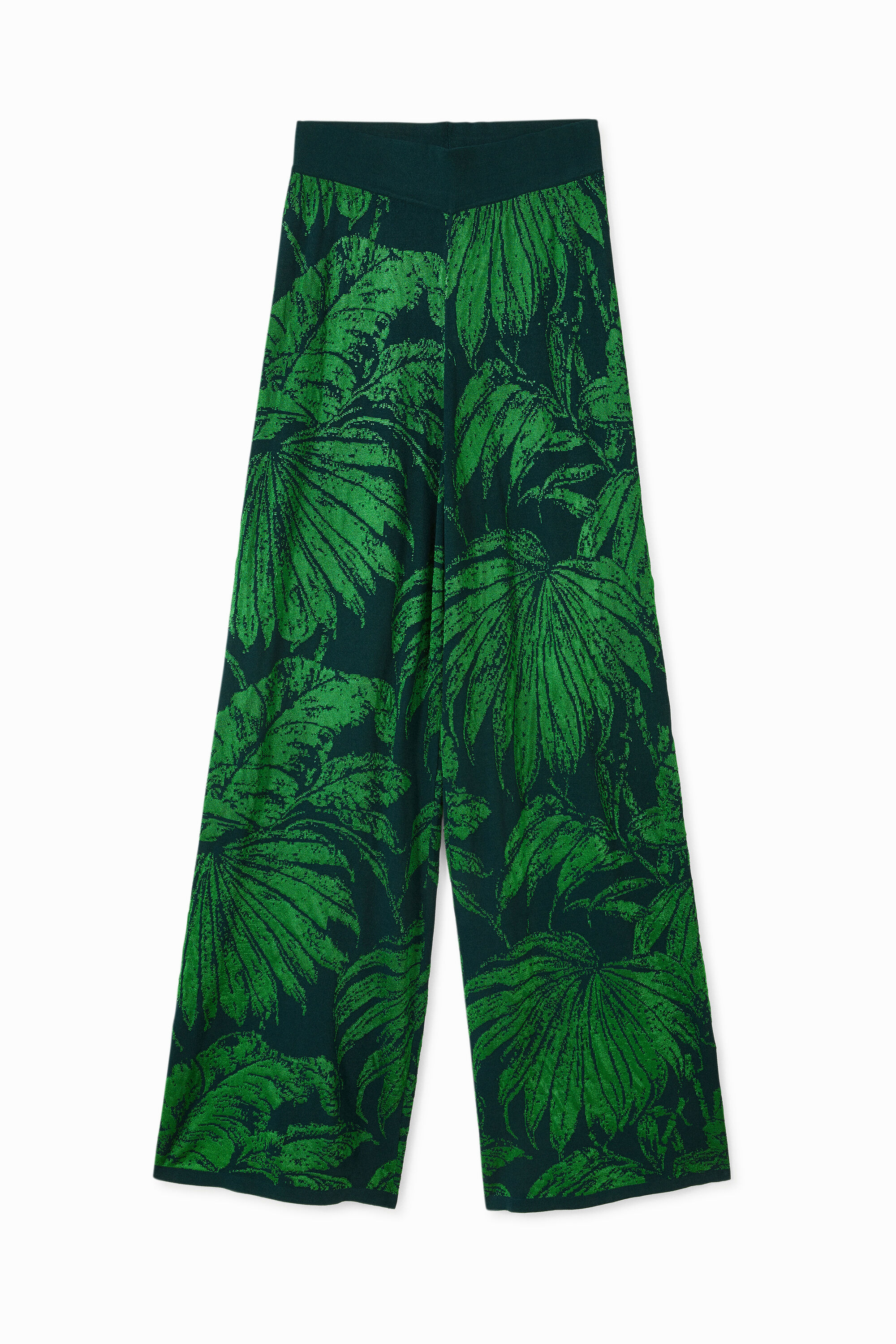 Pantal&oacute;n wide leg jacquard