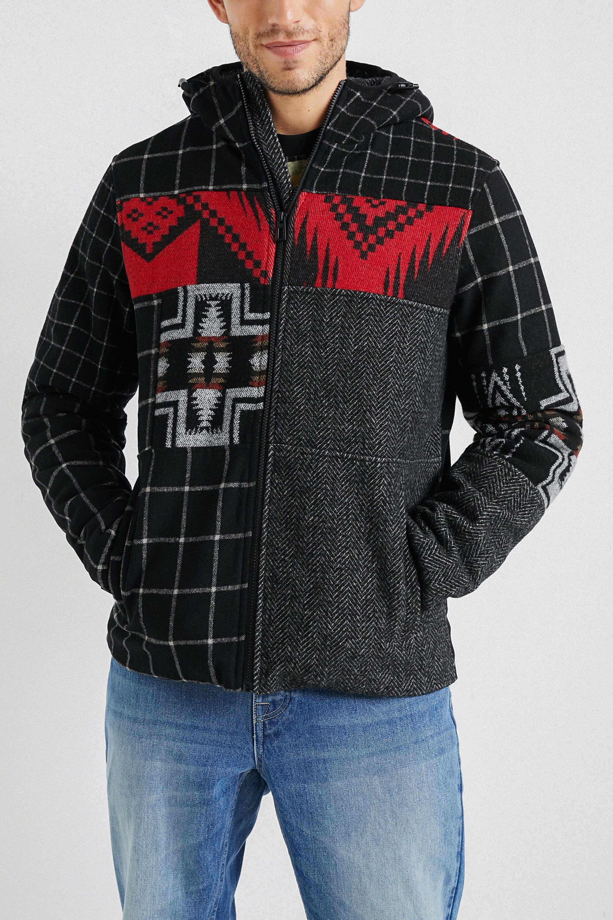 Chaqueta pa&ntilde;o capucha