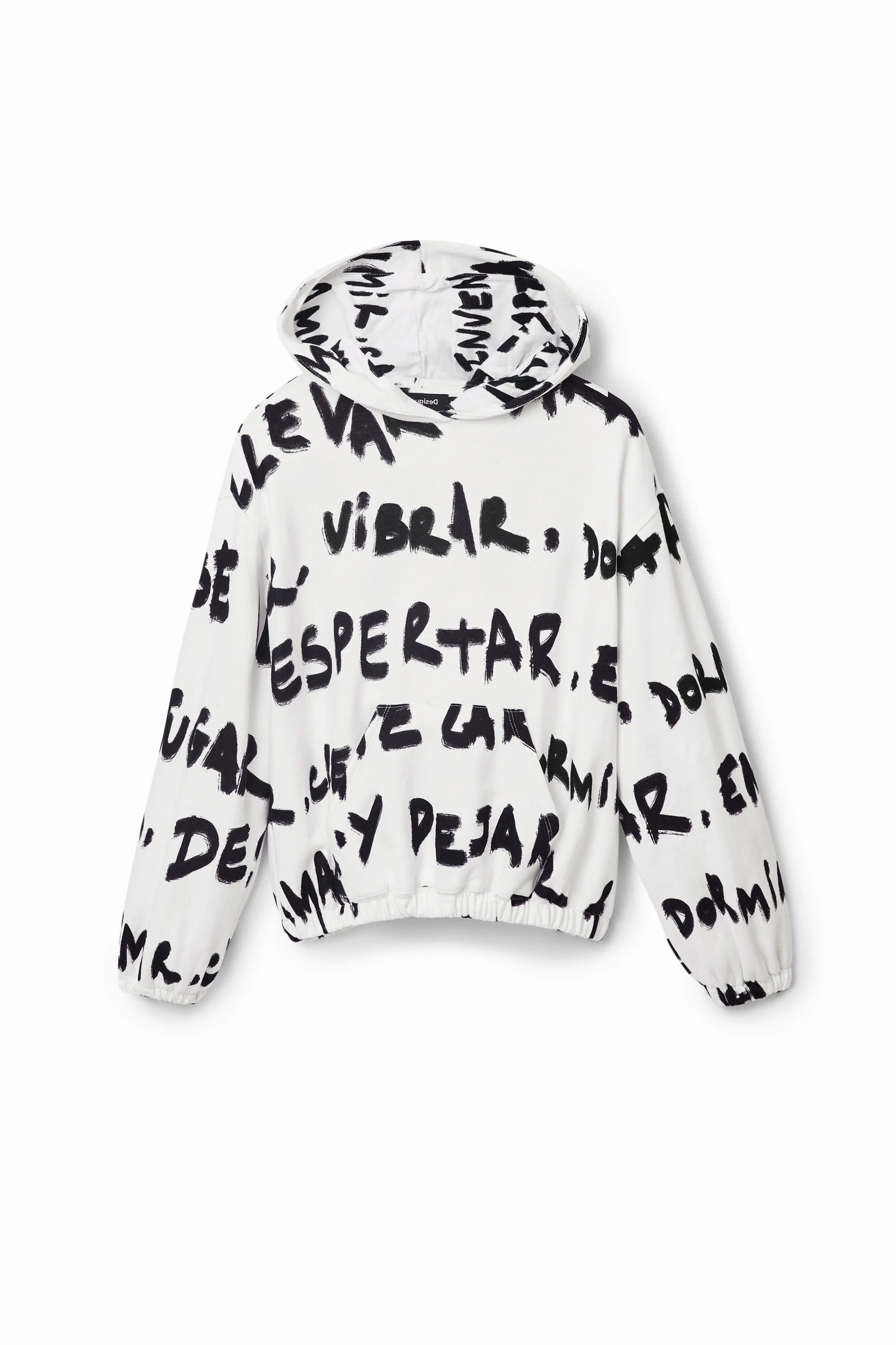 Sudadera oversize texto Manifesto all-over